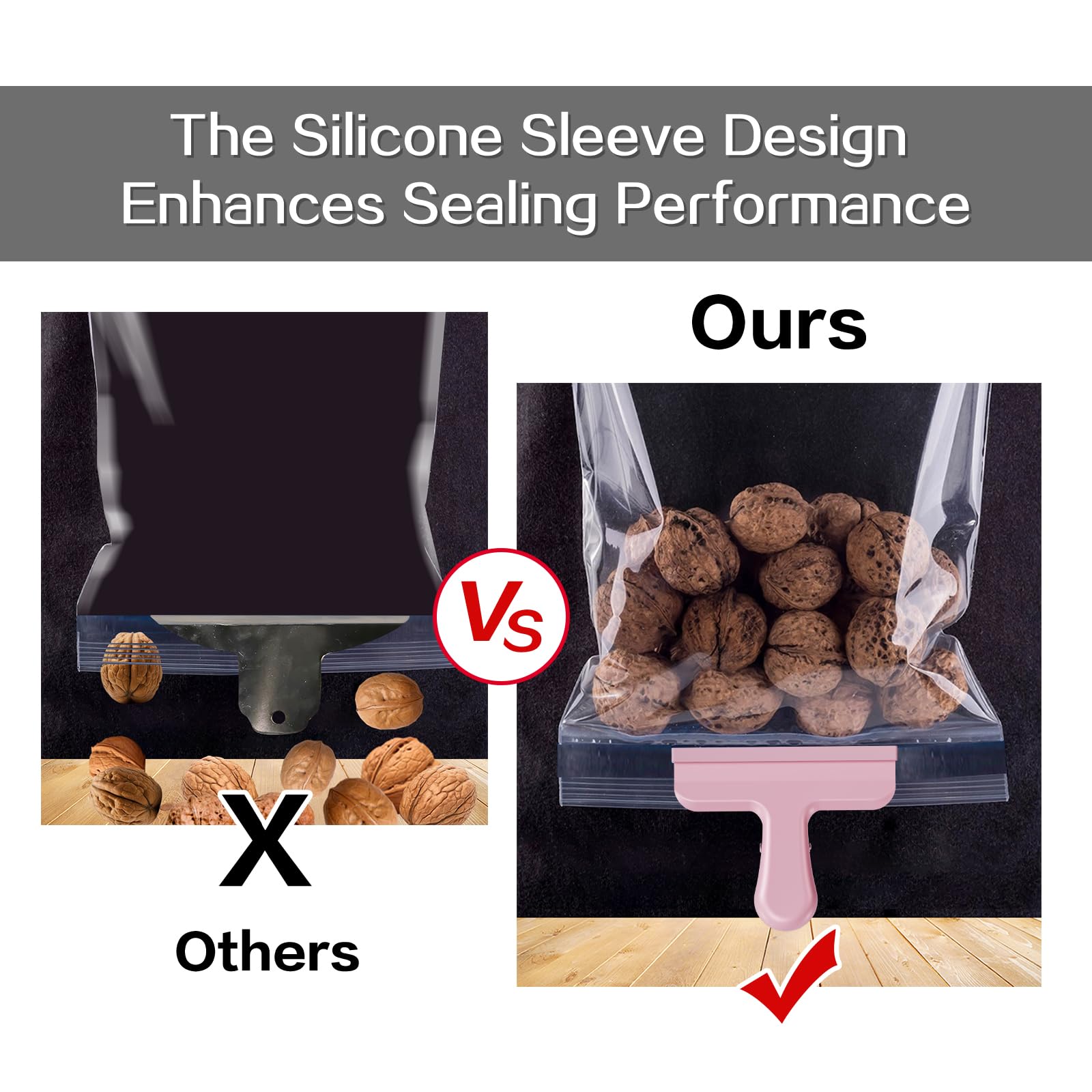12 Pack Stainless Steel Chip Bag Clips Covered with Silicone (12 Count)