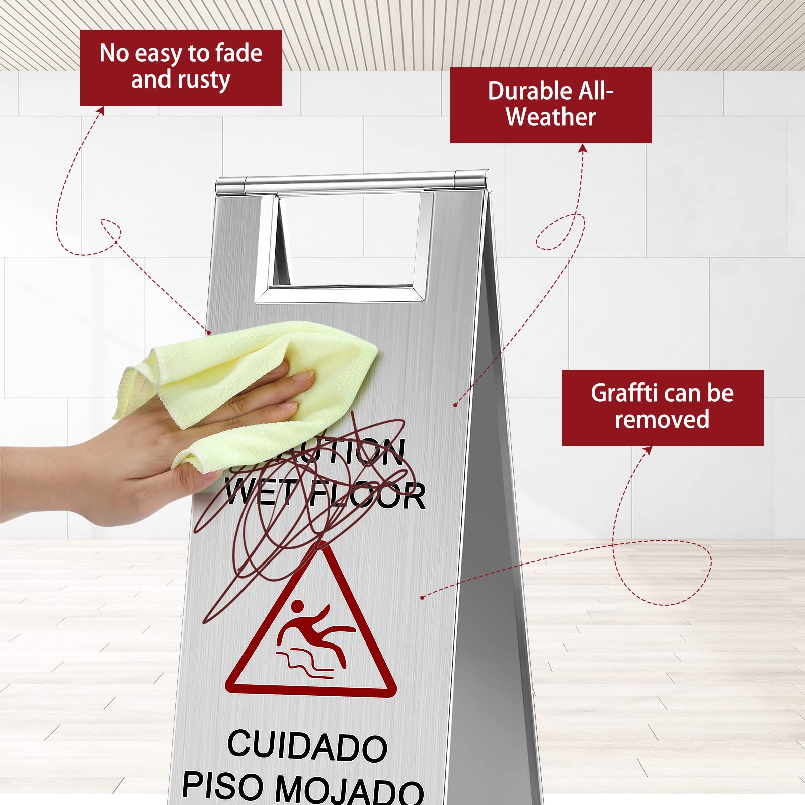 2 Pcs Wet Floor Sign (2 Count)