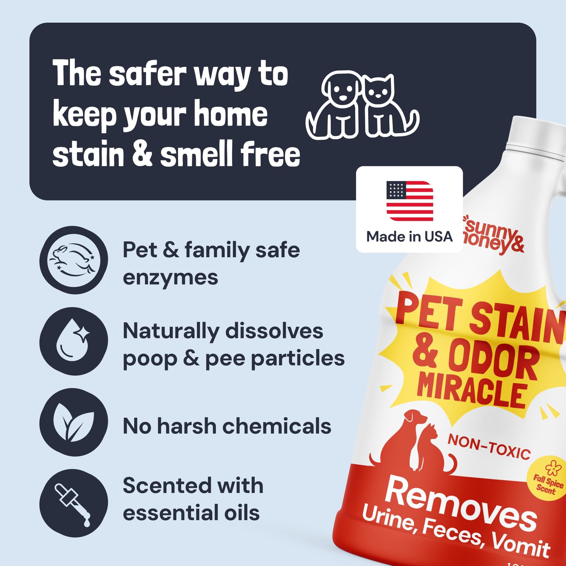 Pet Stain and Odor Remover for Carpets (128 Fl Oz)