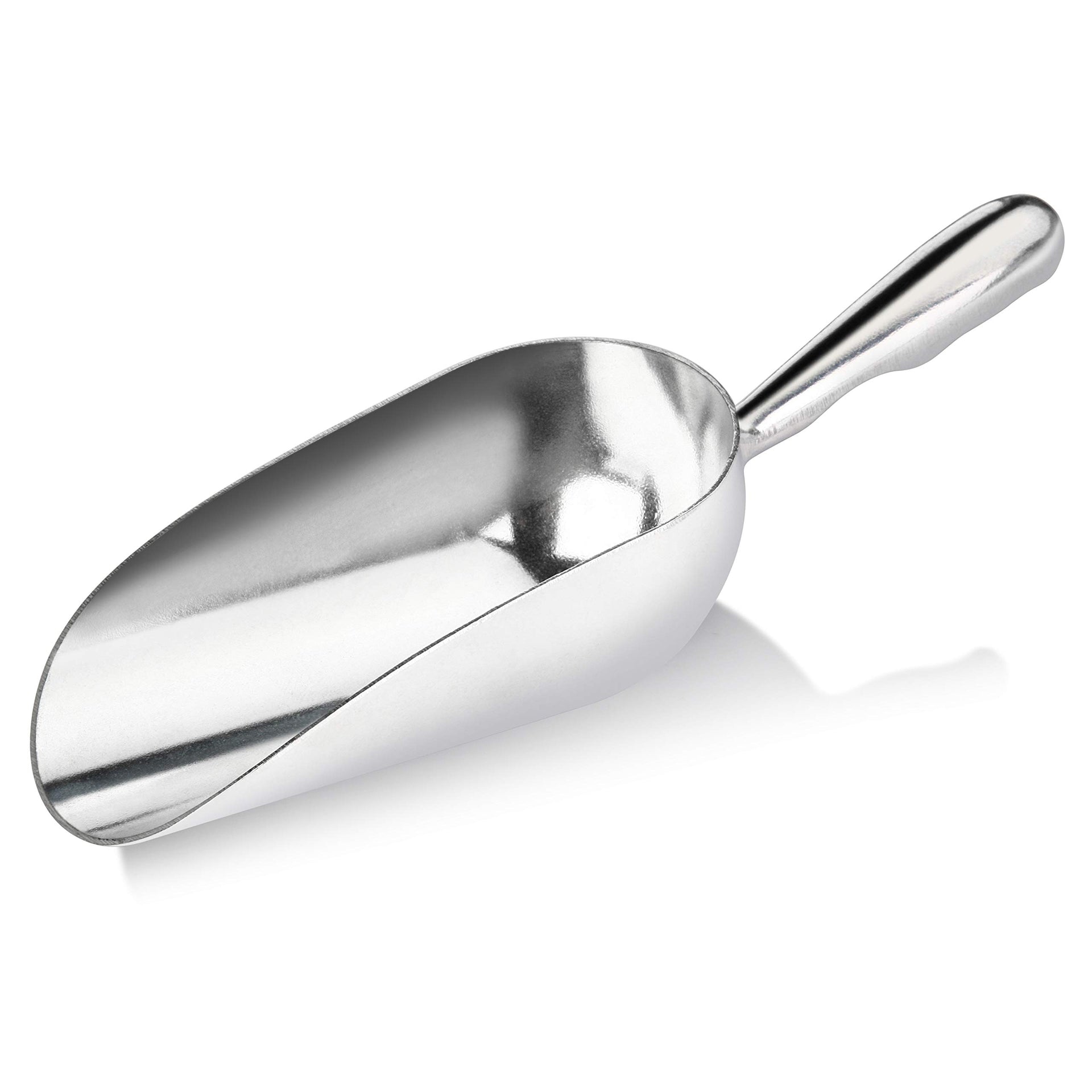 34509 One Piece Cast Aluminum Round Bottom Bar Ice Flour Utility Scoop