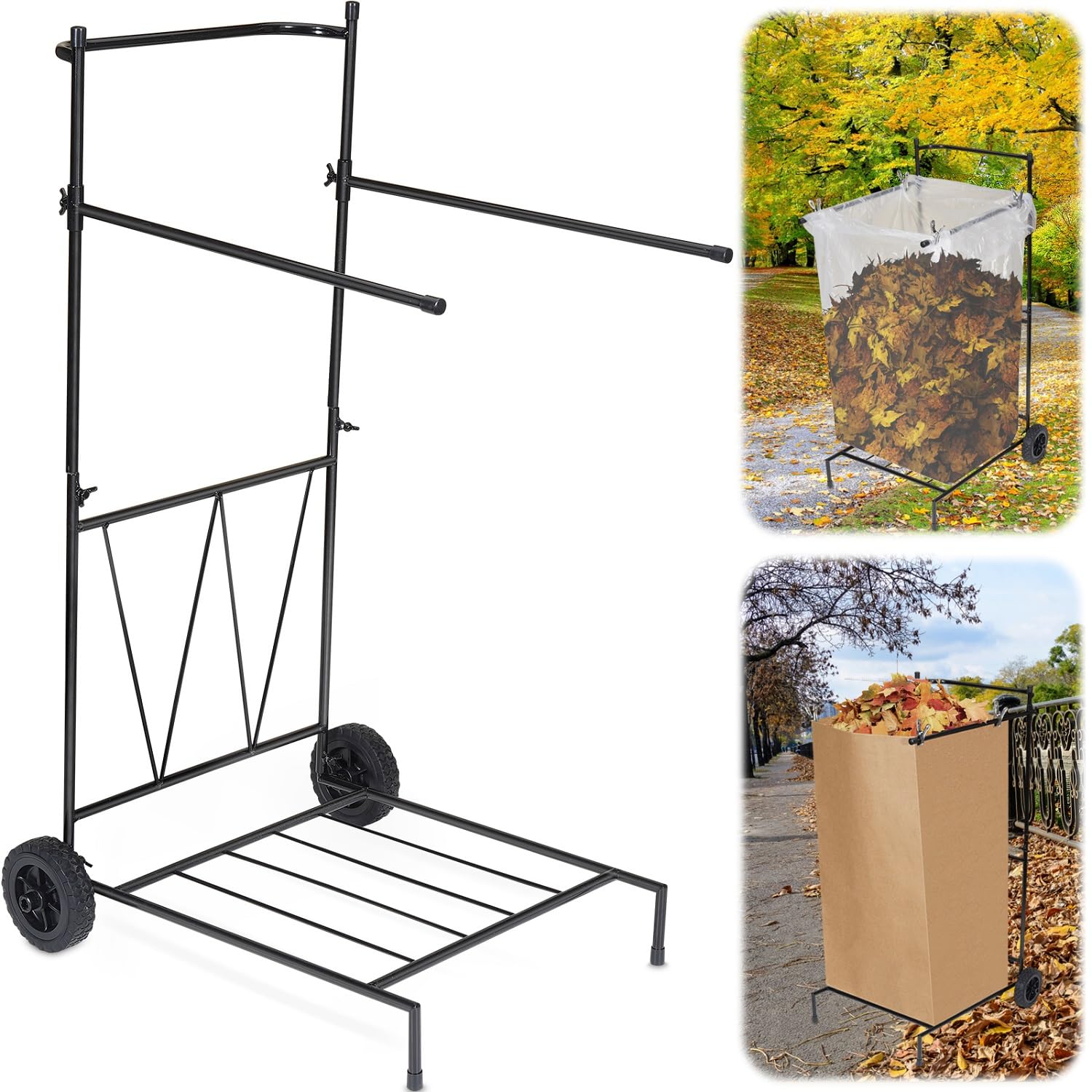 Portable Trash Bag Holder with Wheel