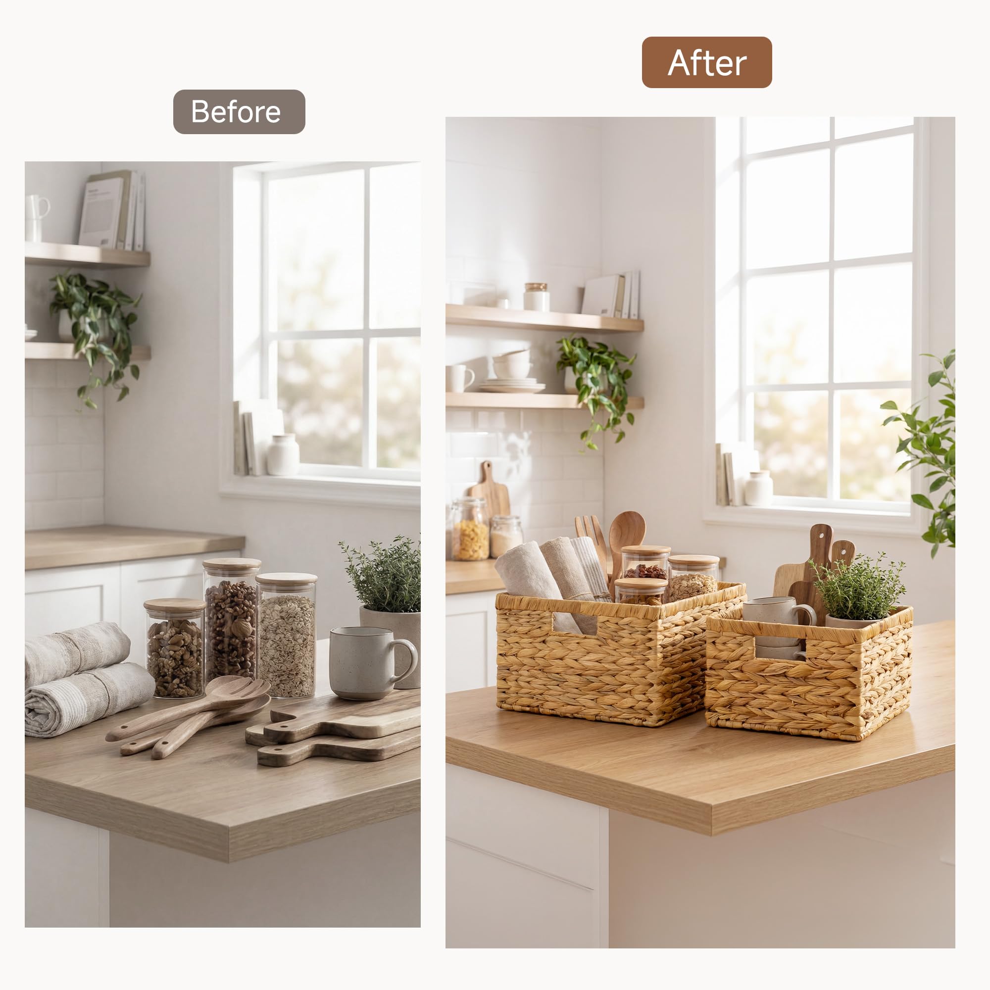Wicker Baskets for Storage (2 Count)