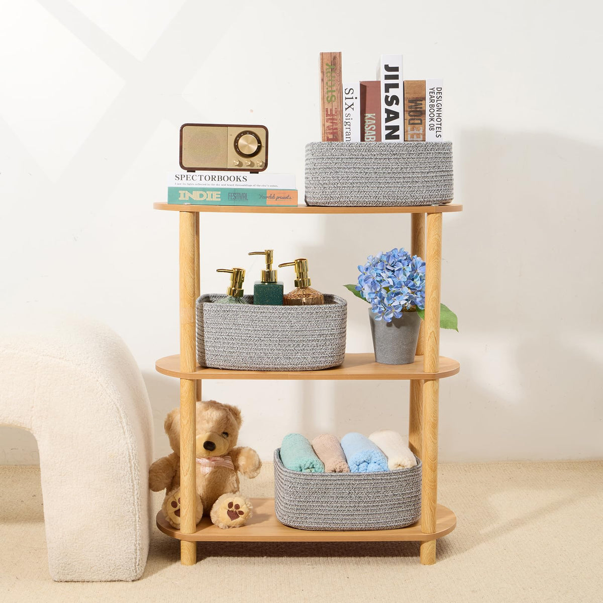 Small Storage Baskets for Organizing (4 Count)