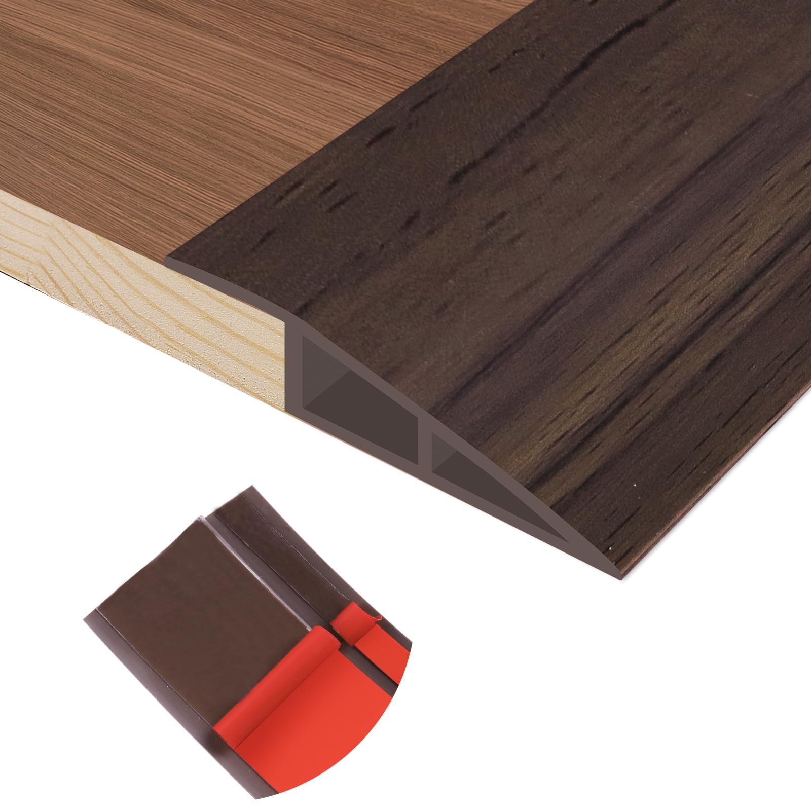 Floor Transition Strip Self Adhesive Vinyl Door Threshold Strip (10 Foot)