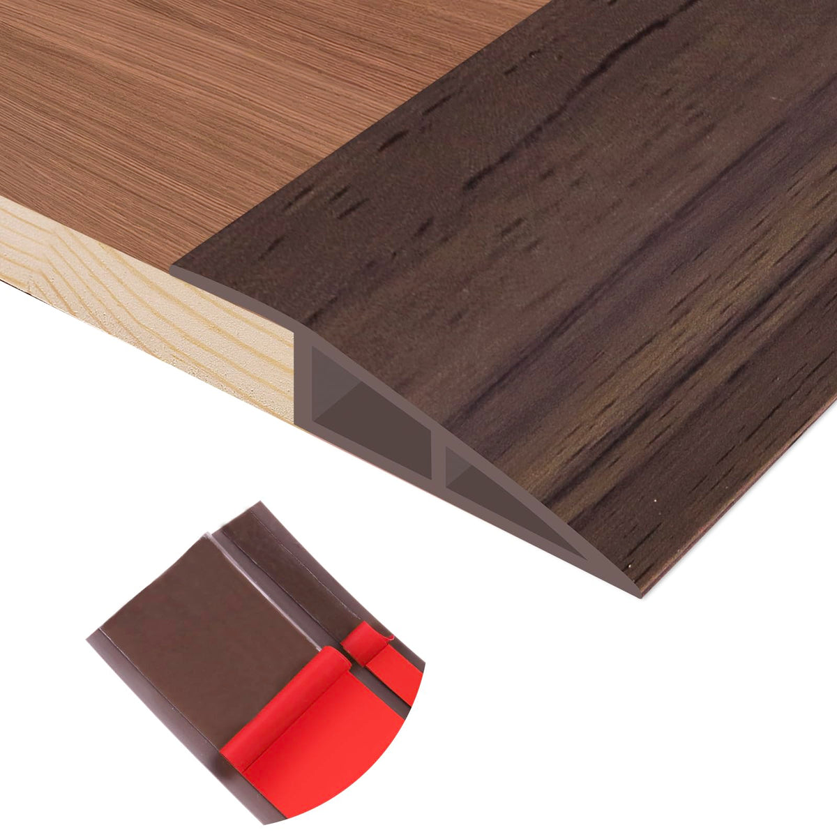 Floor Transition Strip Self Adhesive Vinyl Door Threshold Strip (10 Foot)