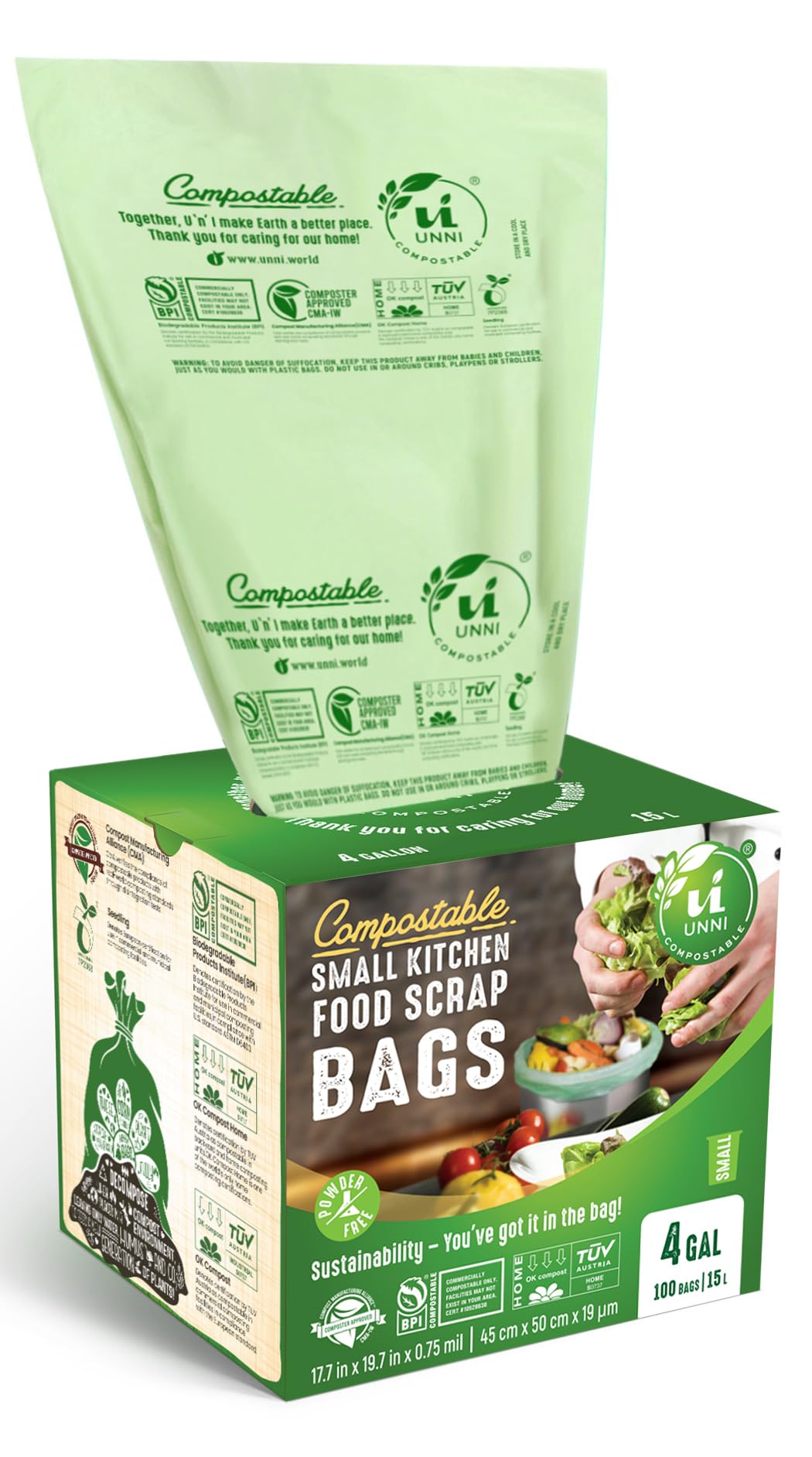 4 Gallon Compostable Bags (200 Count)