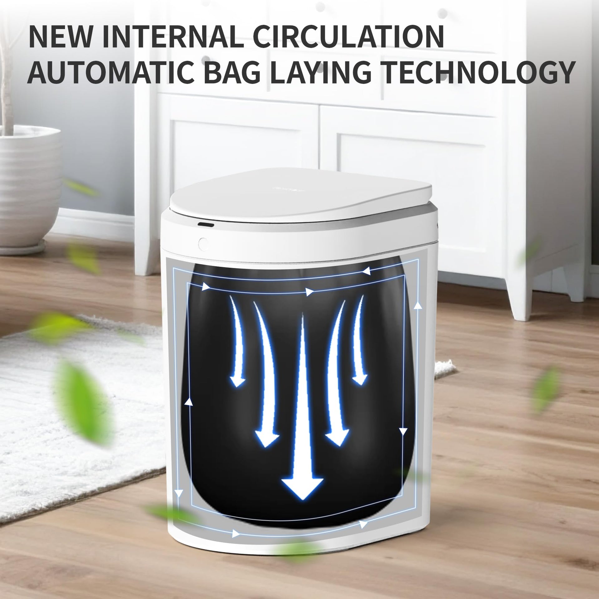 S2000 5.5 Gallons Smart Trash Can with Motion‑Sensor Lid