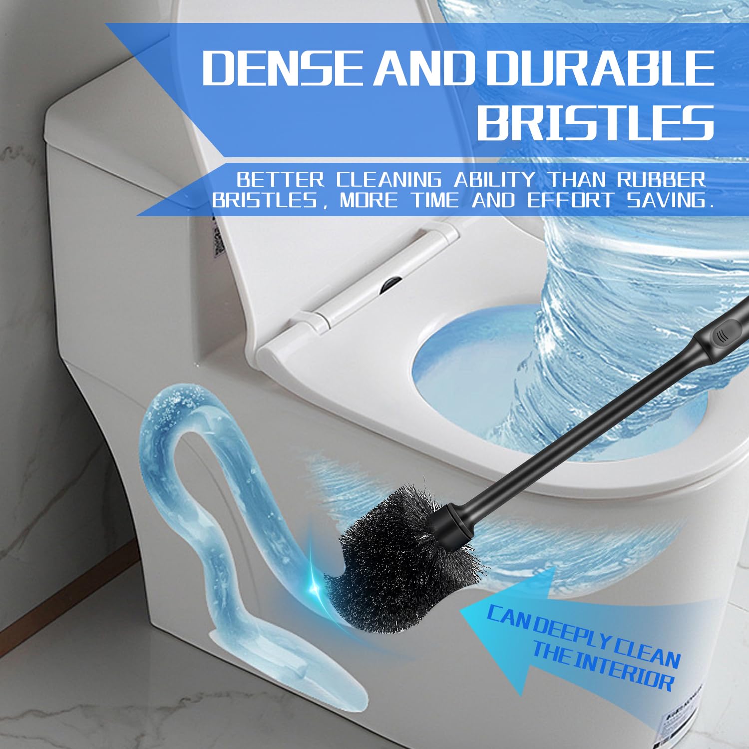 4 Pack Toilet Brush and Holder (4 Count)