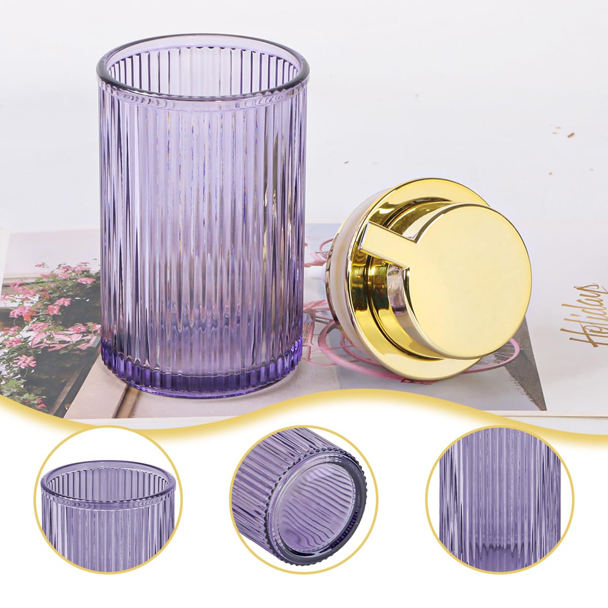 Foaming Soap Dispenser Purple Glass Foam Hand Soap Dispenser