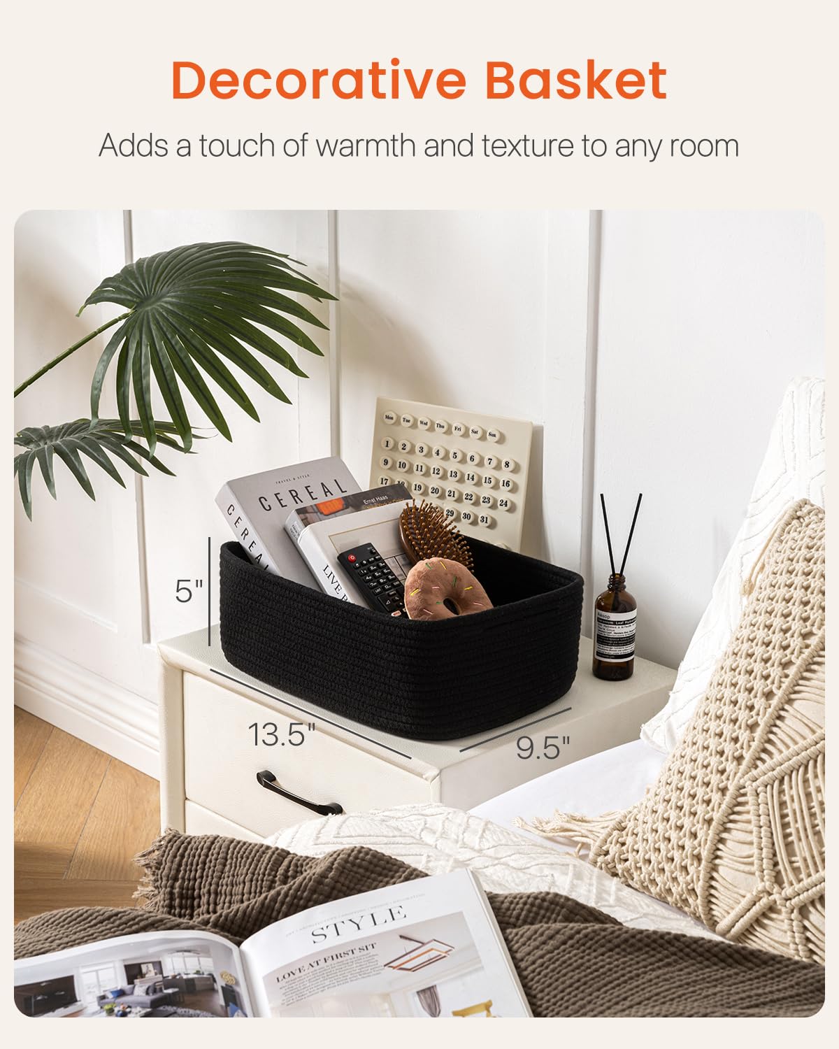 Small Woven Storage Basket for Organizing (3 Count)