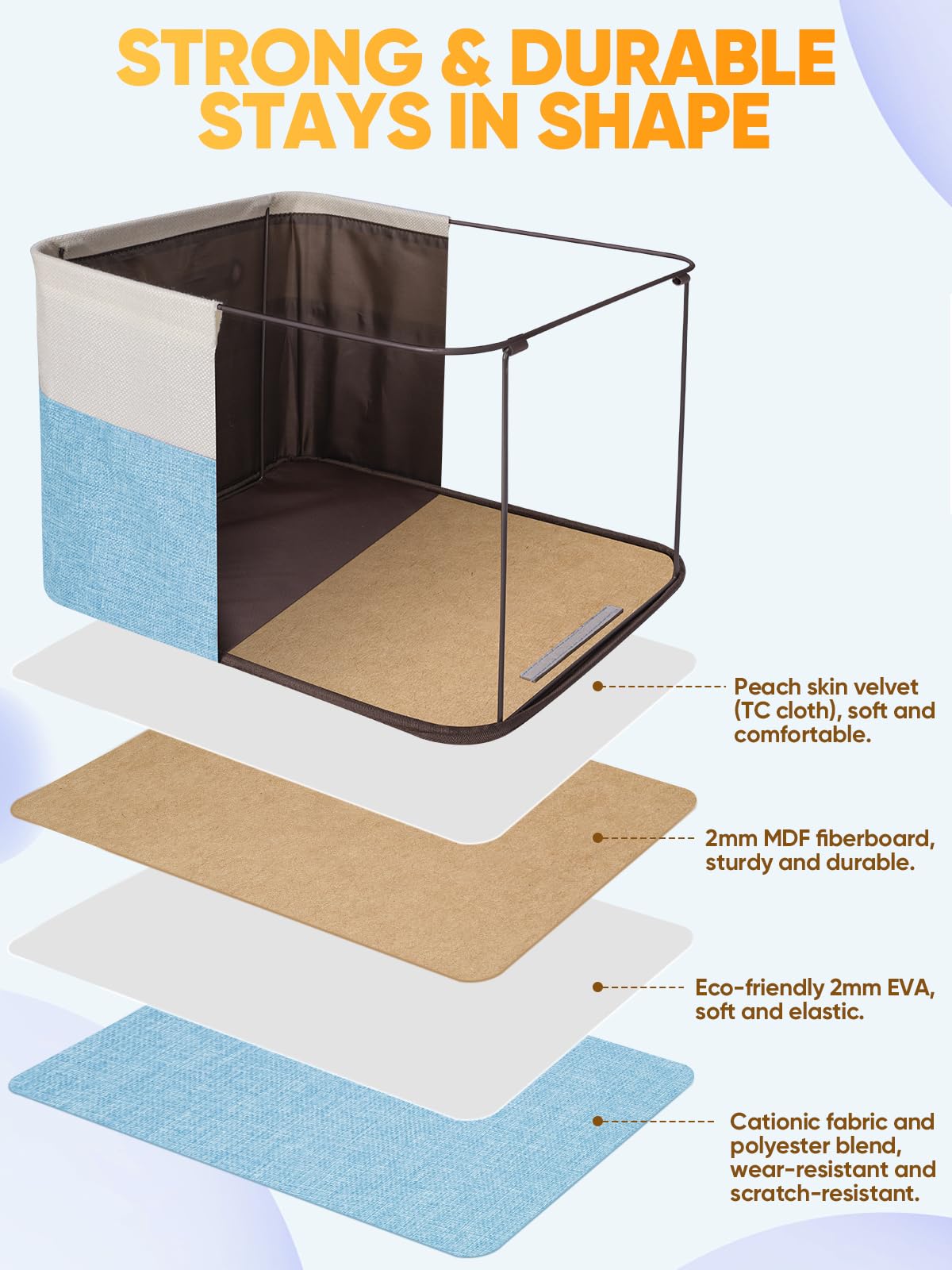 3 Pack Fabric Closet Storage Bins for Shelves (3 Count)
