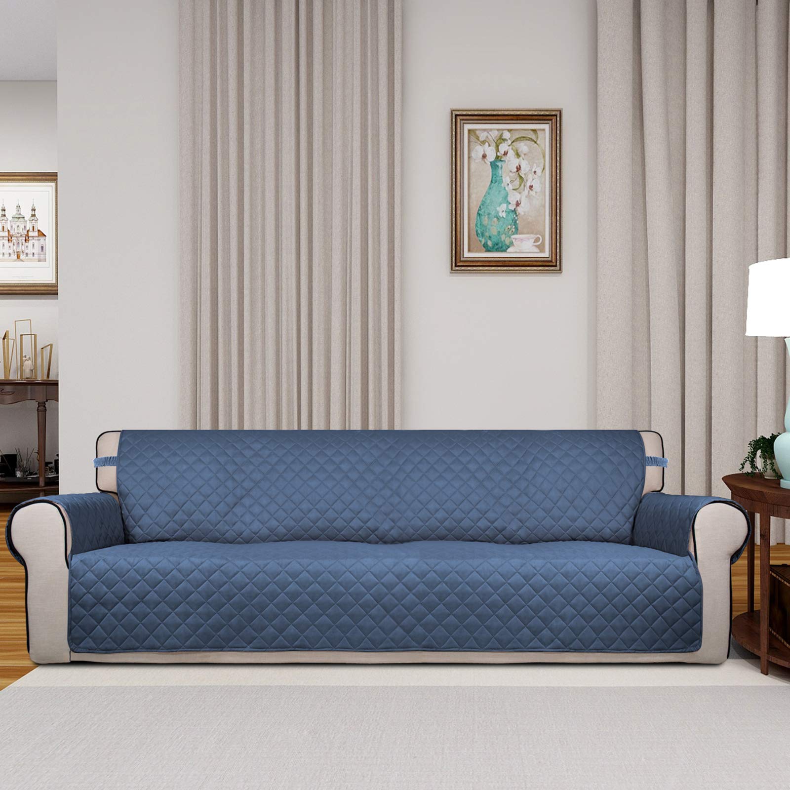 Reversible Quilted Couch Covers for Dogs Sofa Cover 4 Seater 88"