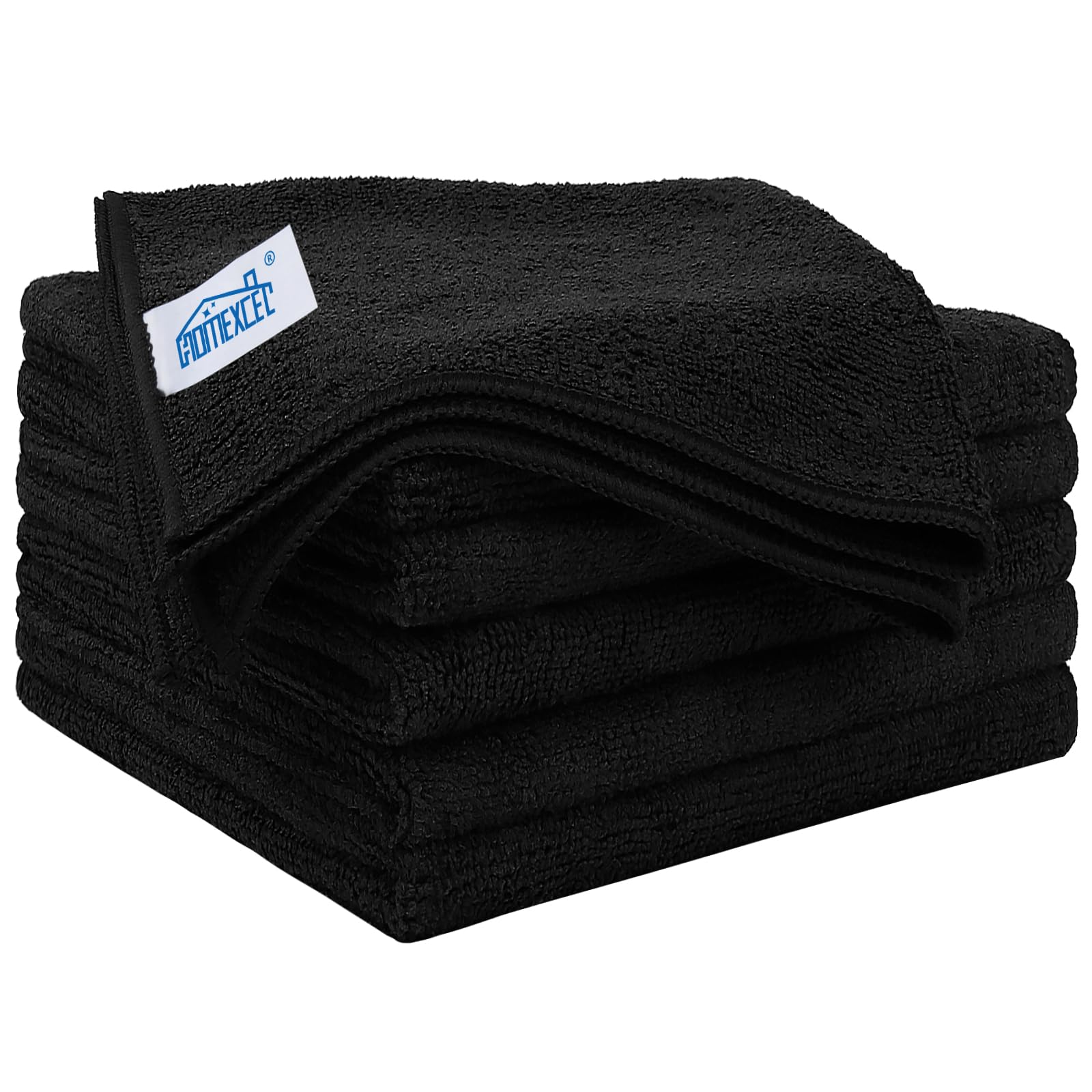 Black Microfiber Cleaning Cloth 6 Pack (6 Count)
