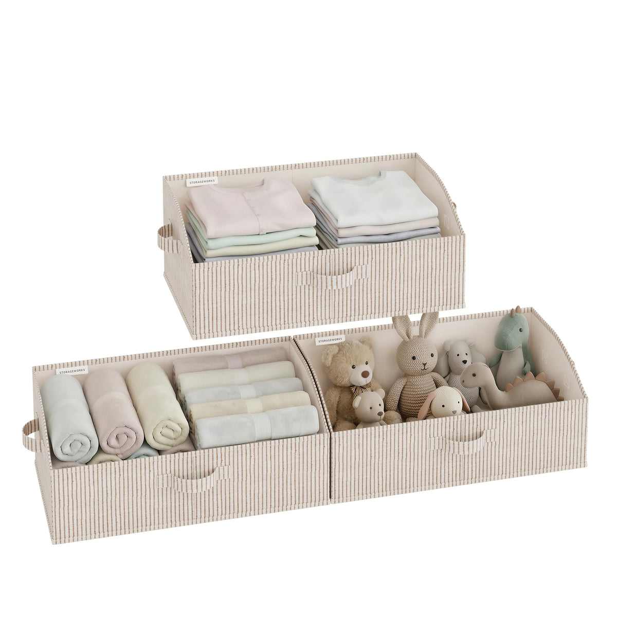 Closet Storage Bins Trapezoid (3 Count)