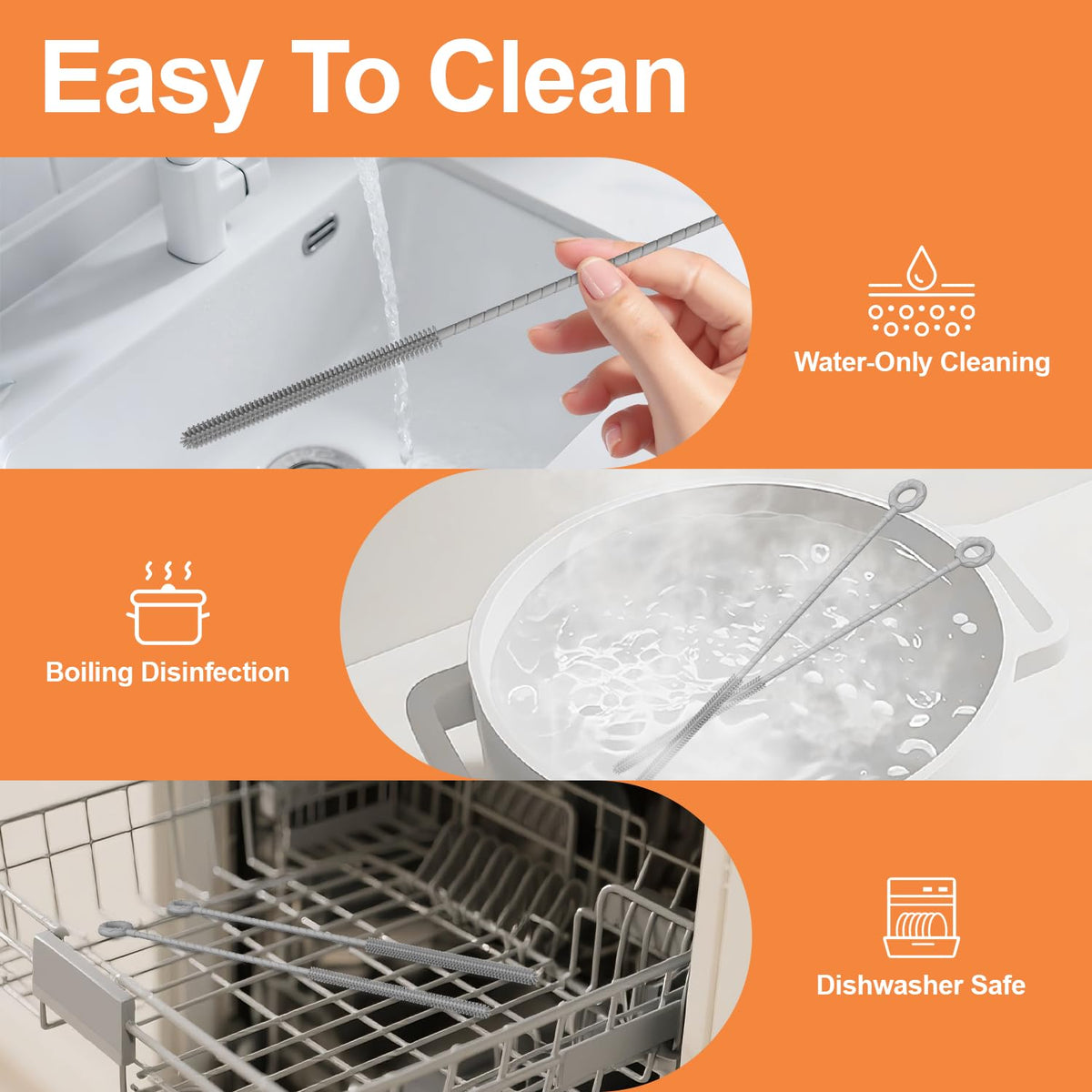 Silicone Straw Cleaner Brush