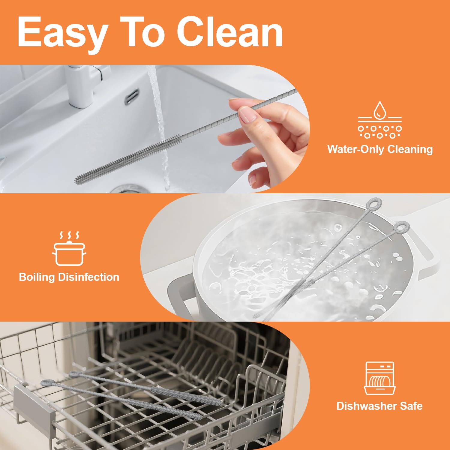 Silicone Straw Cleaner Brush
