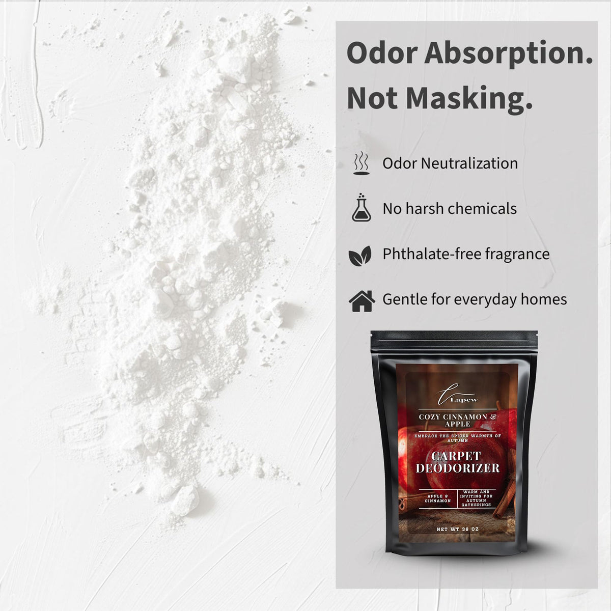 Cozy Cinnamon & Apple Carpet Deodorizer Powder (36 Ounce)