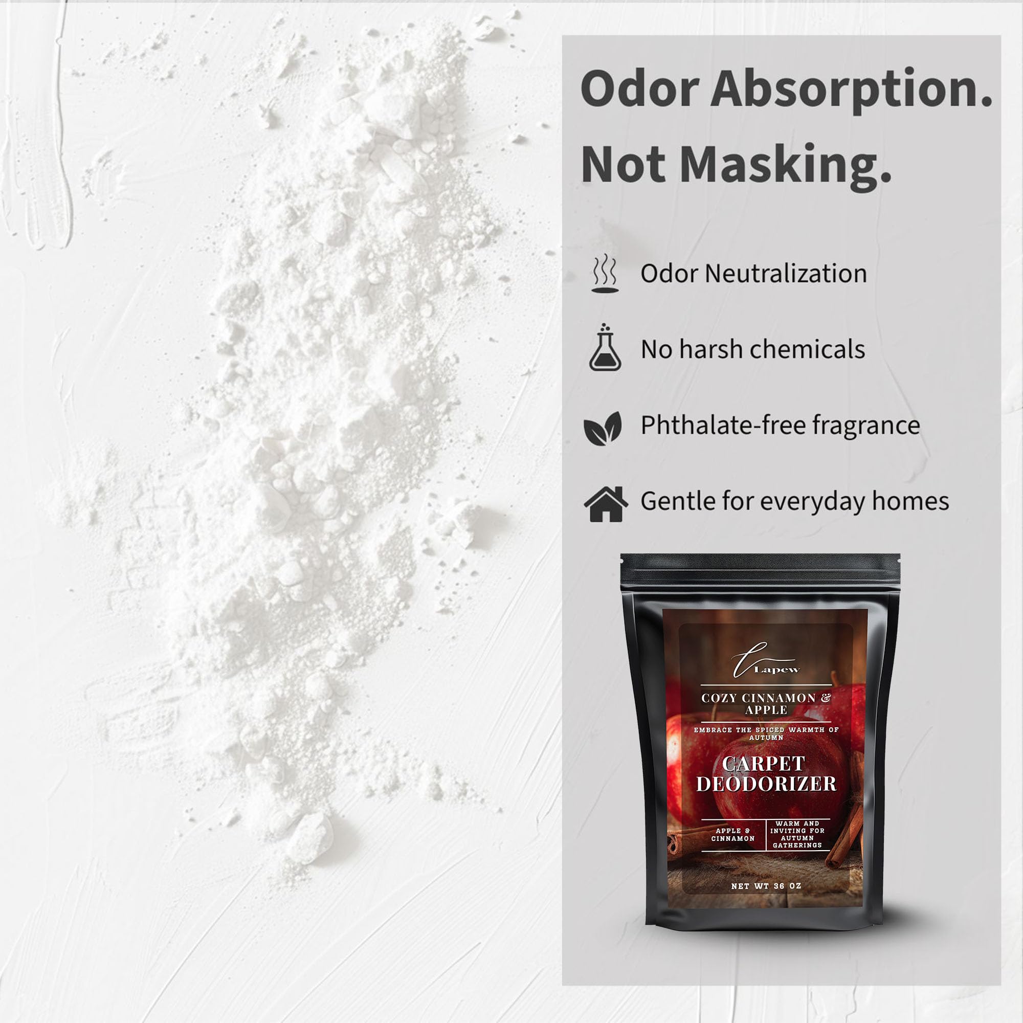 Cozy Cinnamon & Apple Carpet Deodorizer Powder (36 Ounce)