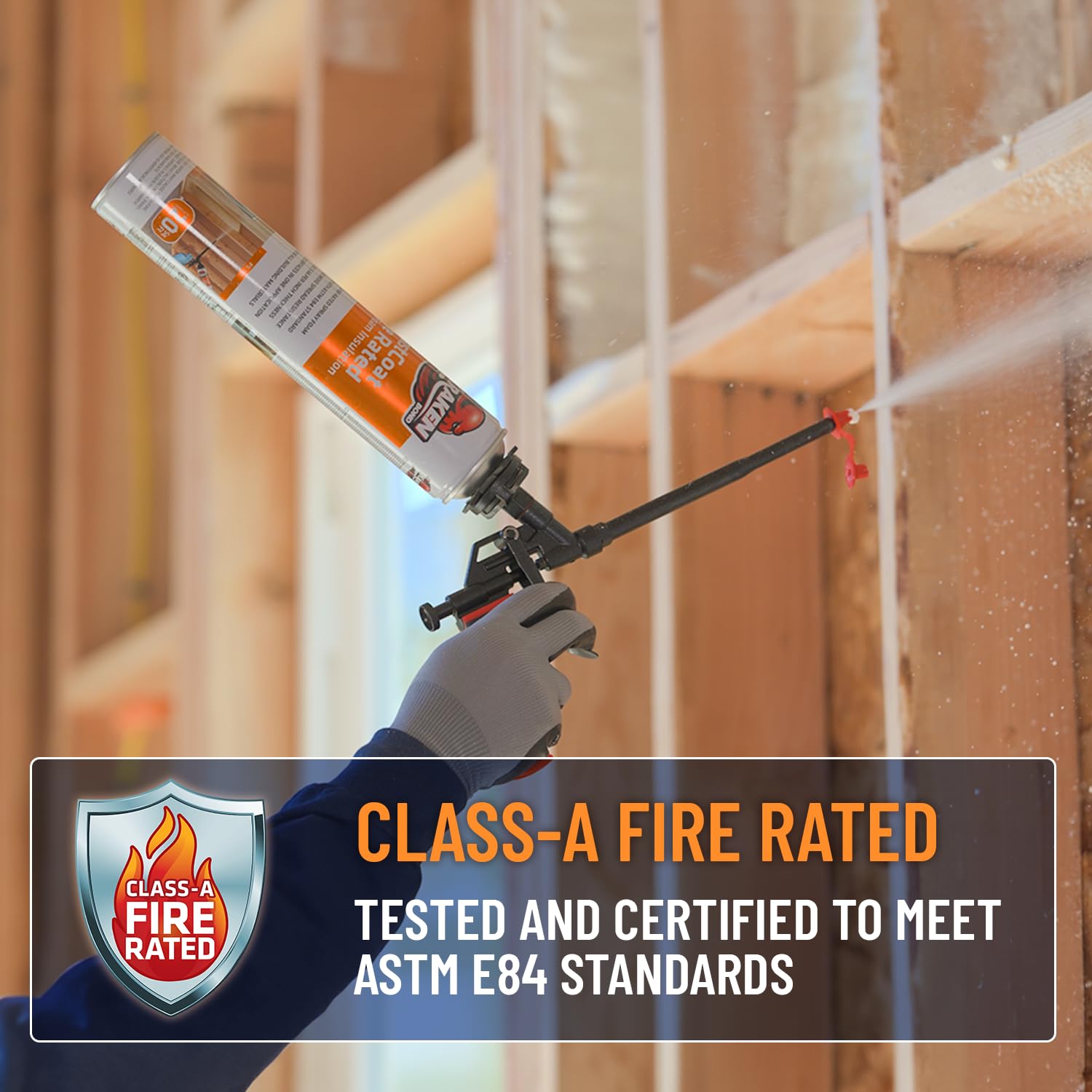 Fastcoat Fire Rated Spray Foam Insulation Kit Closed Cell in a Can 120 sq ft (12 Count)