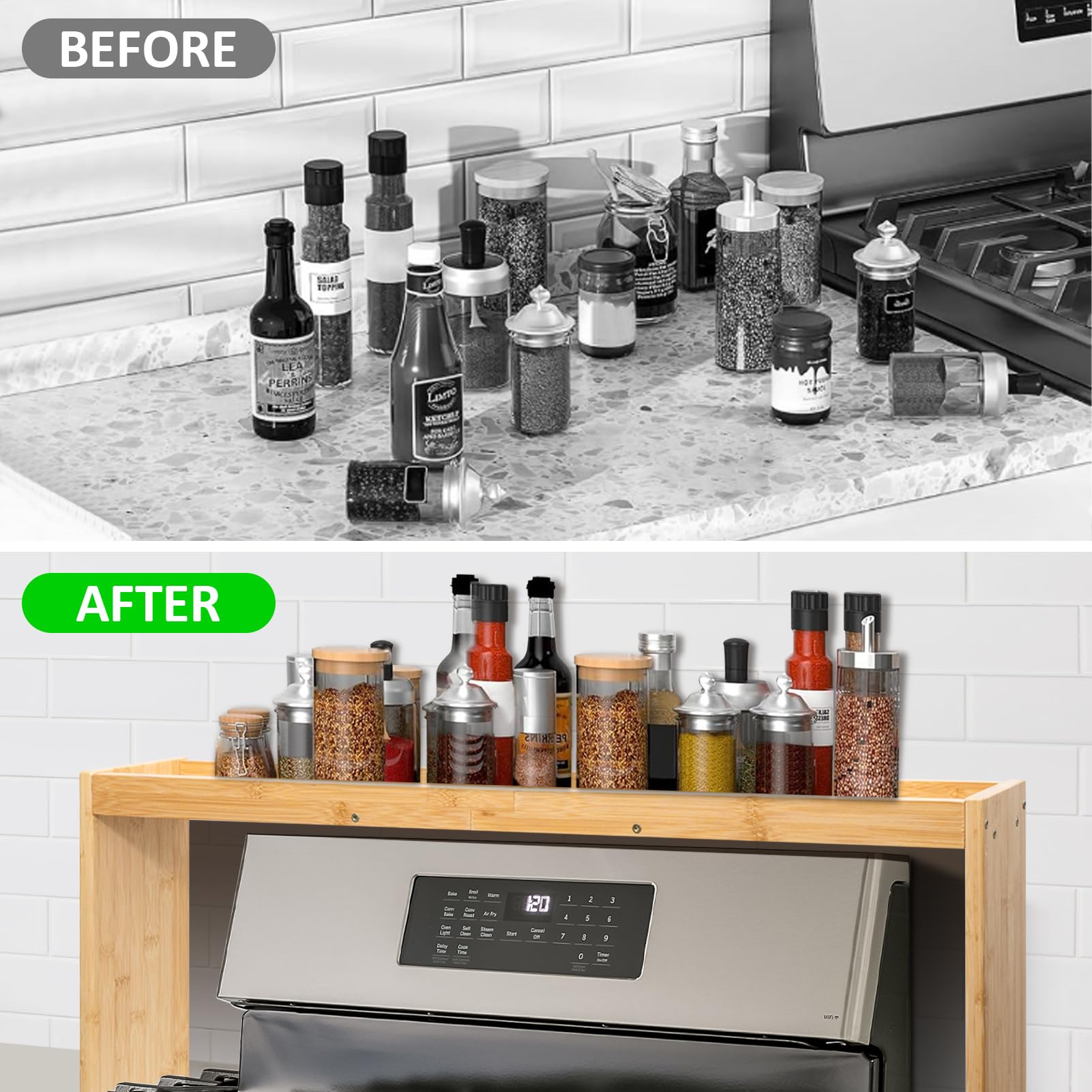 Over the Stove Spice Shelf for Kitchen