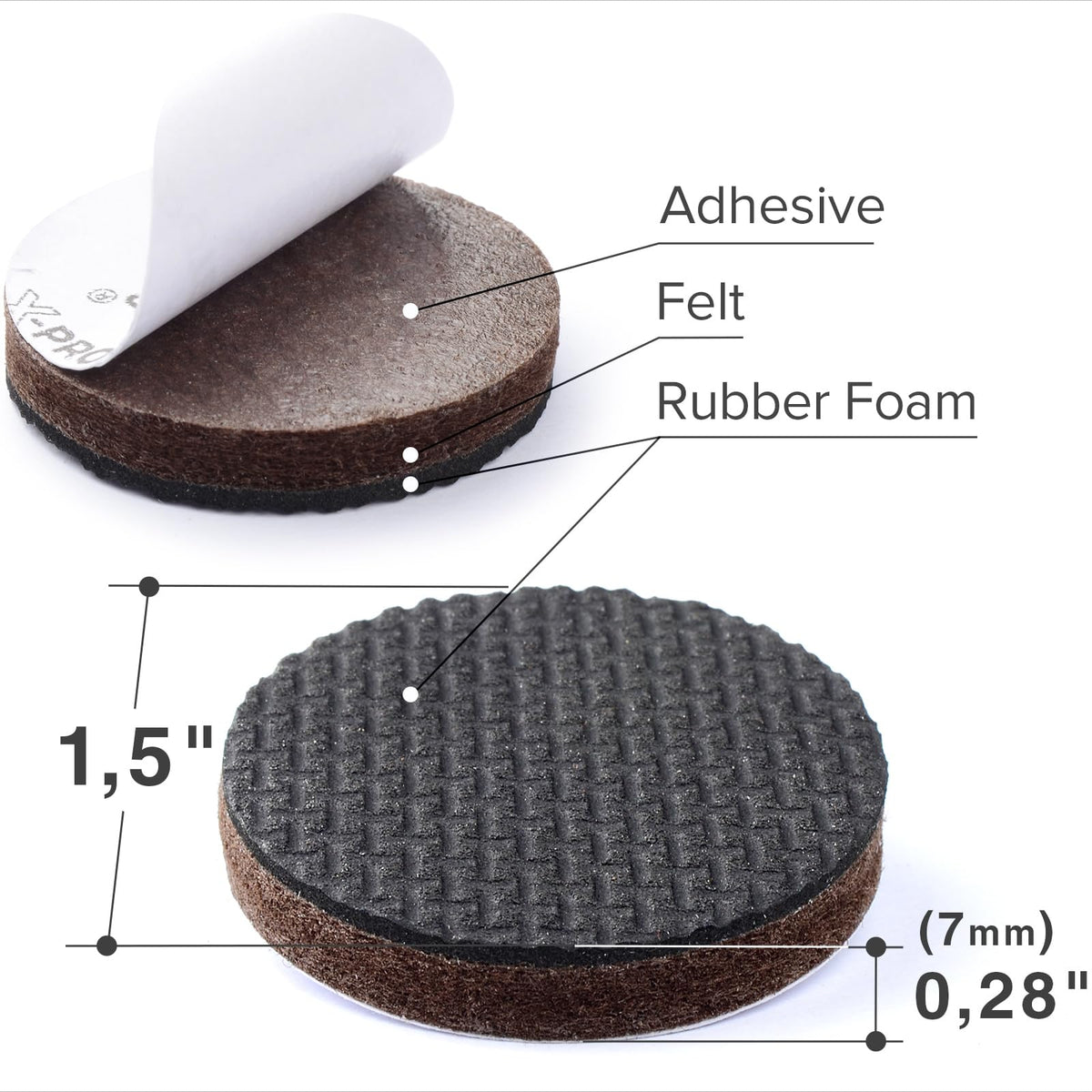 Non Slip Furniture Pads X (8 Count )