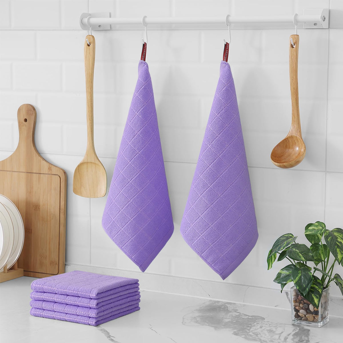 100% Cotton Terry Kitchen Dish Cloths (12 Count)