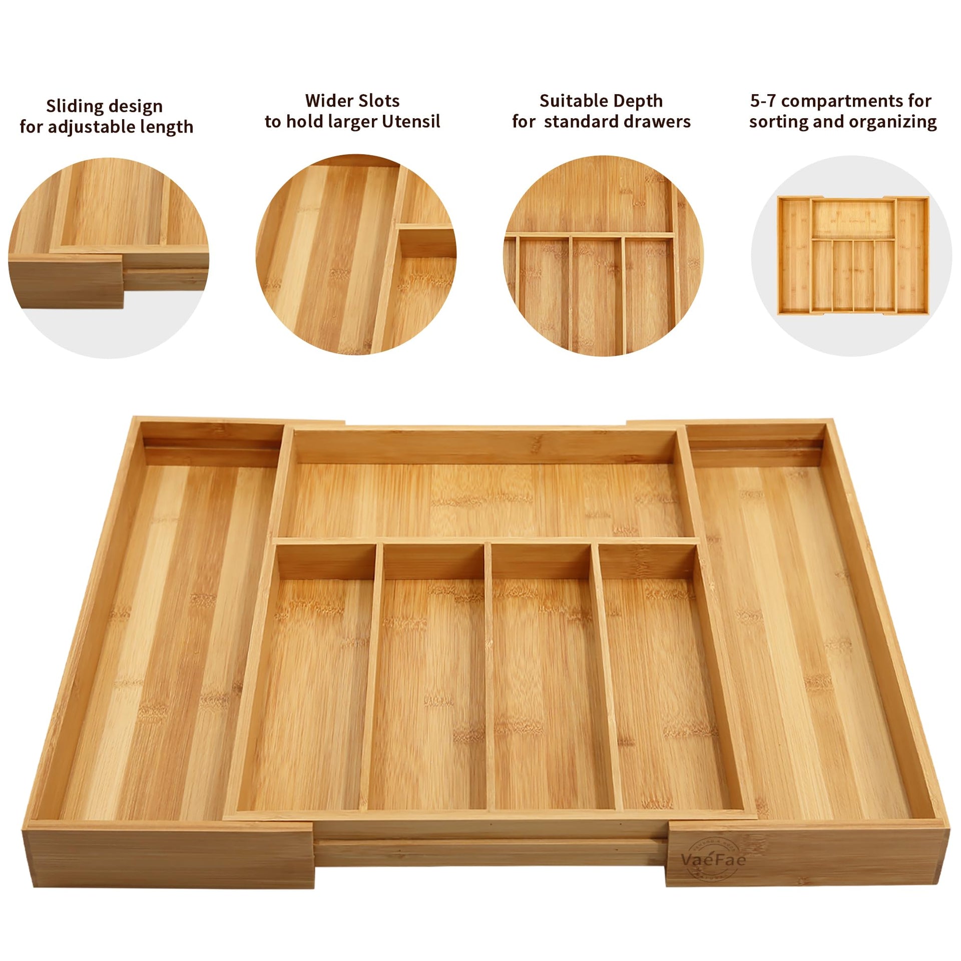 Bamboo Drawer Organizer