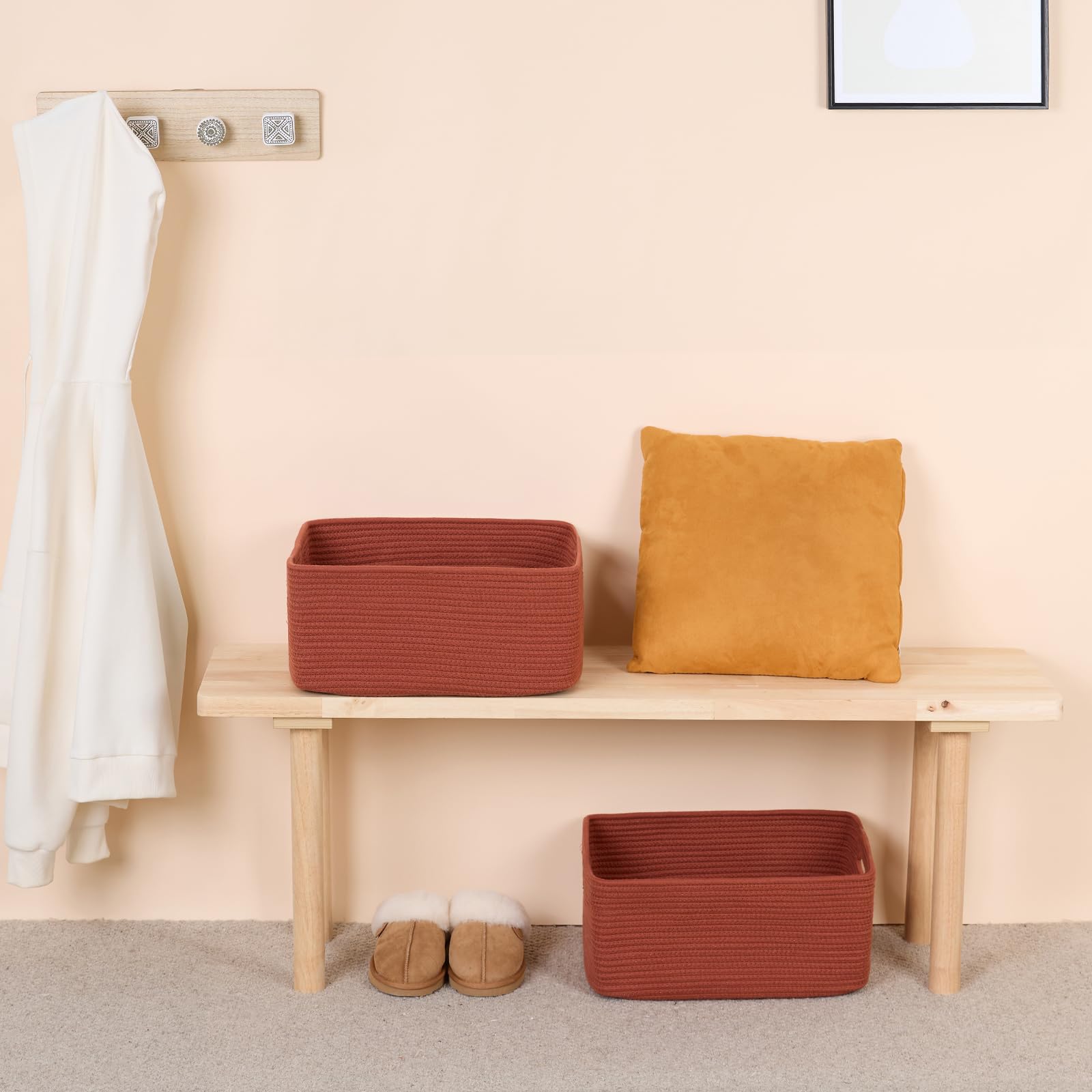 Large Storage Baskets for Shelves (3 Count)