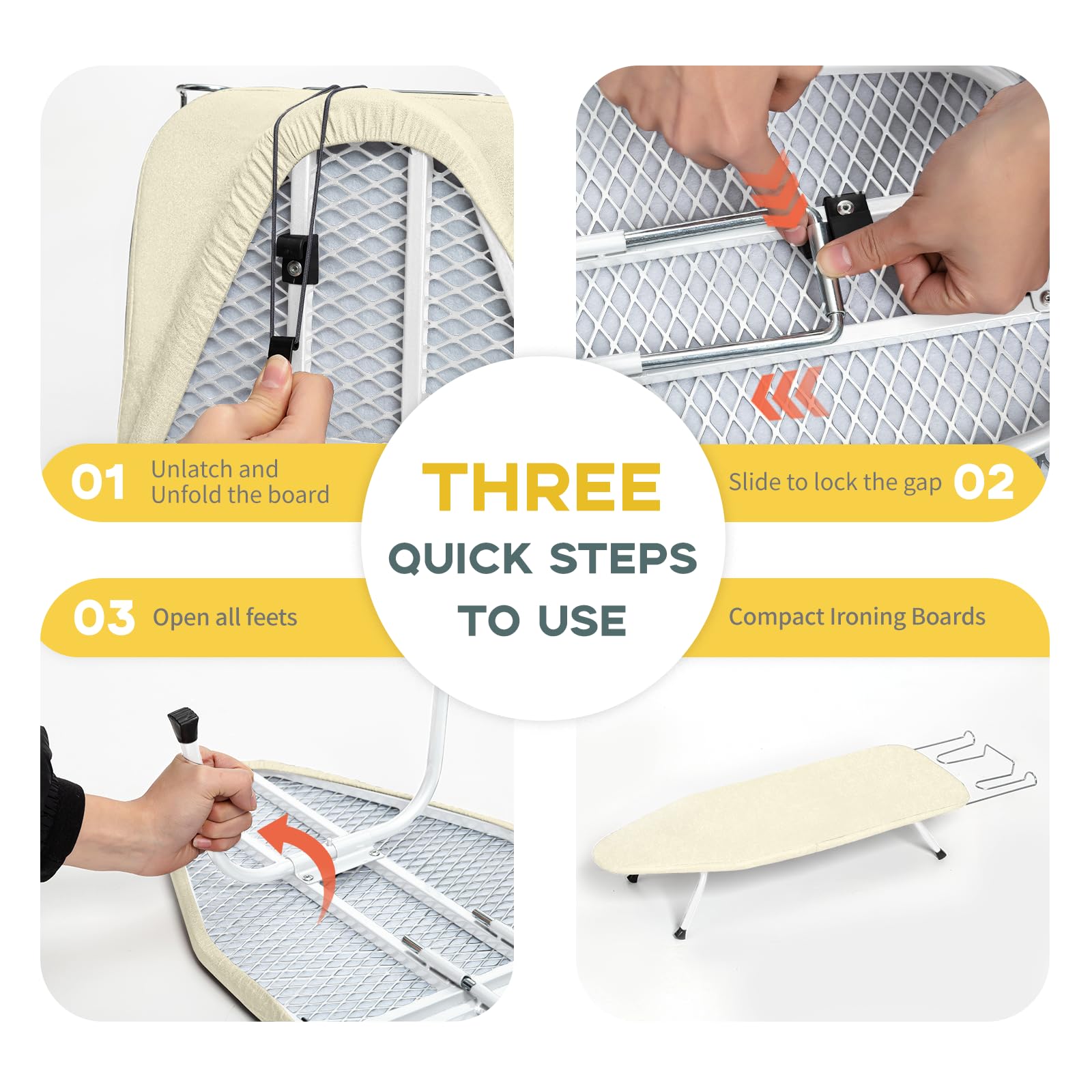Metal Small Ironing Board Tabletop 31x12