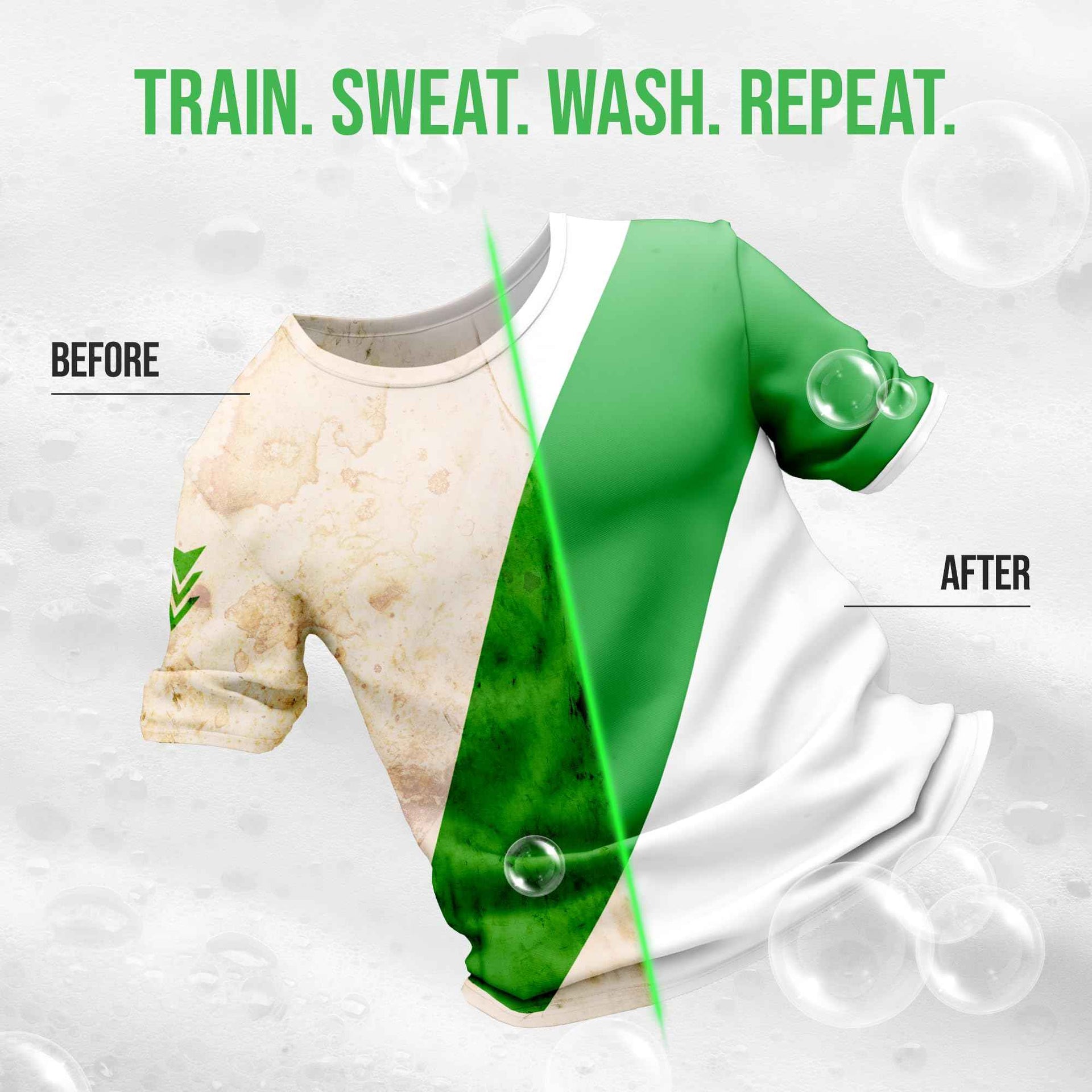 Active Wear Laundry Detergent Powder & Odor Eliminator for Sportswear & Workout Clothes (64 Ounce)