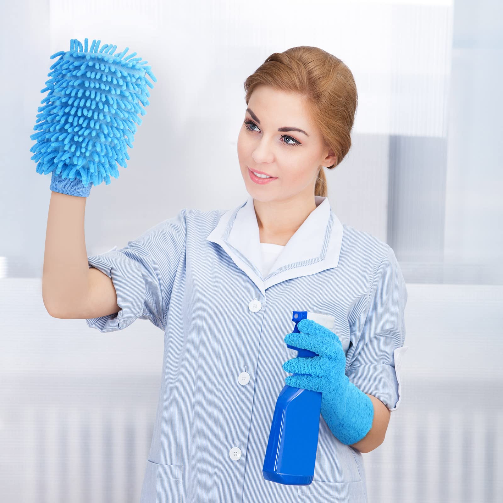 6 Pcs Microfiber Dusting Mitt Plant Cleaning