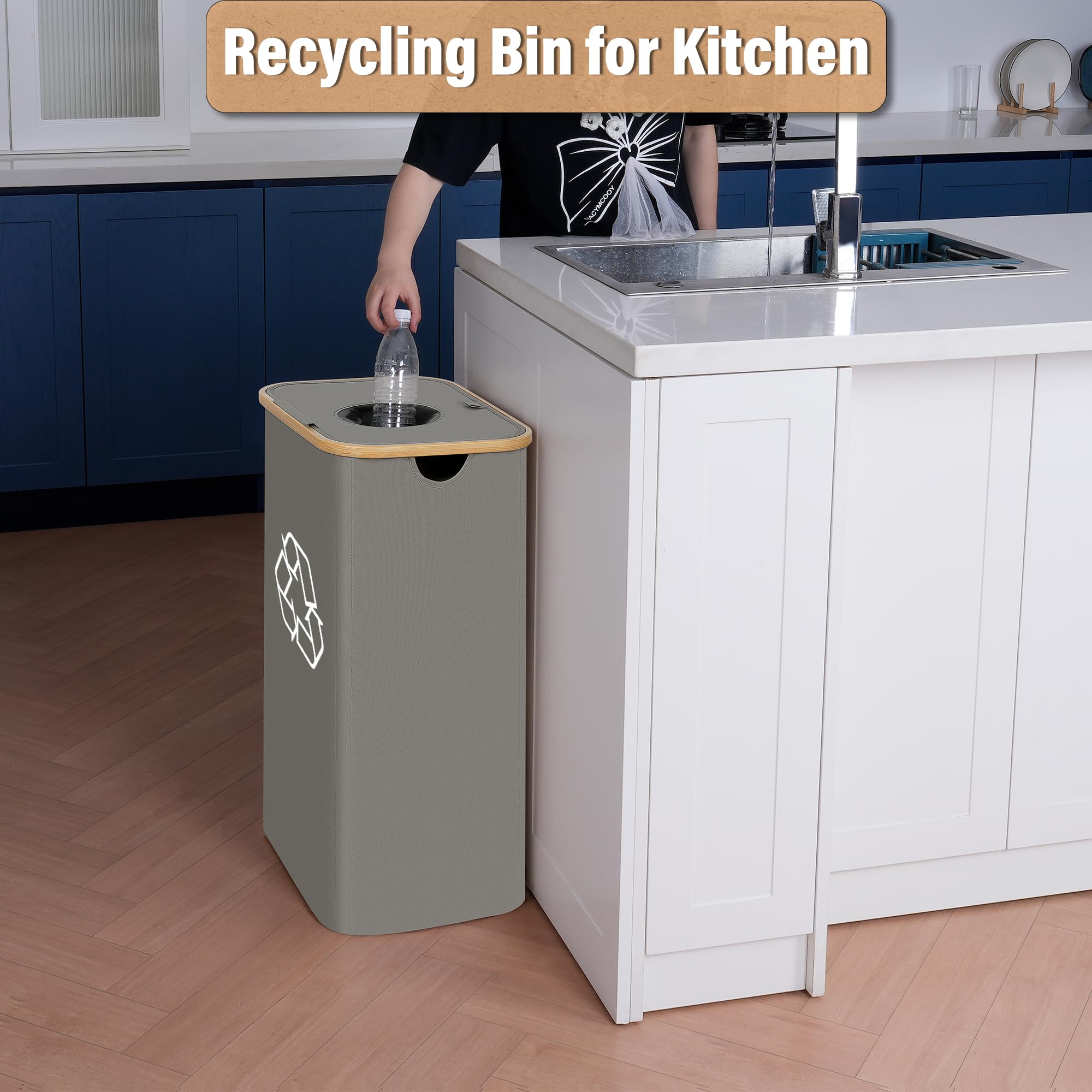 Recycling Bin for Kitchen 26 Gallon