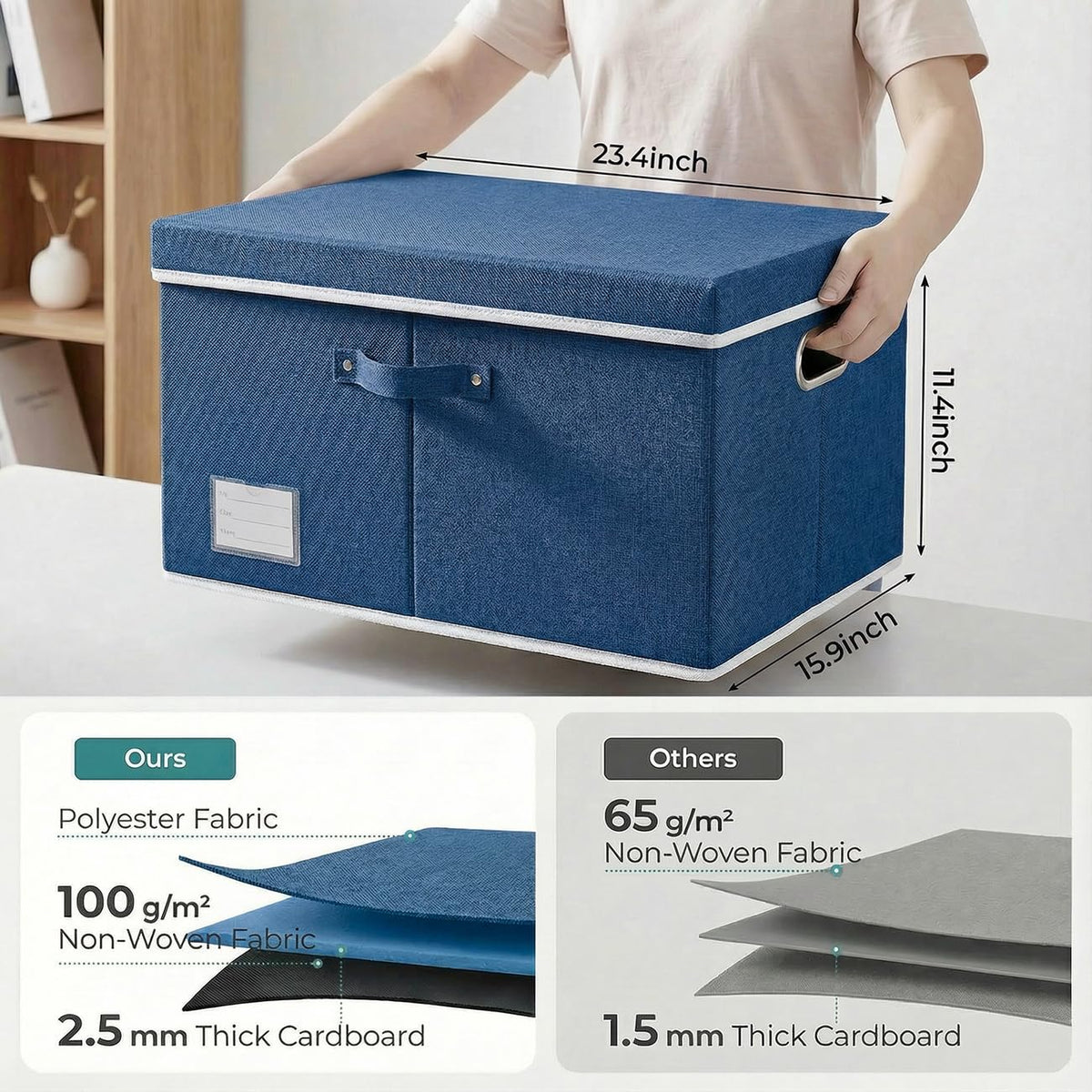 Storage Bins with Lids [3 (3 Count)