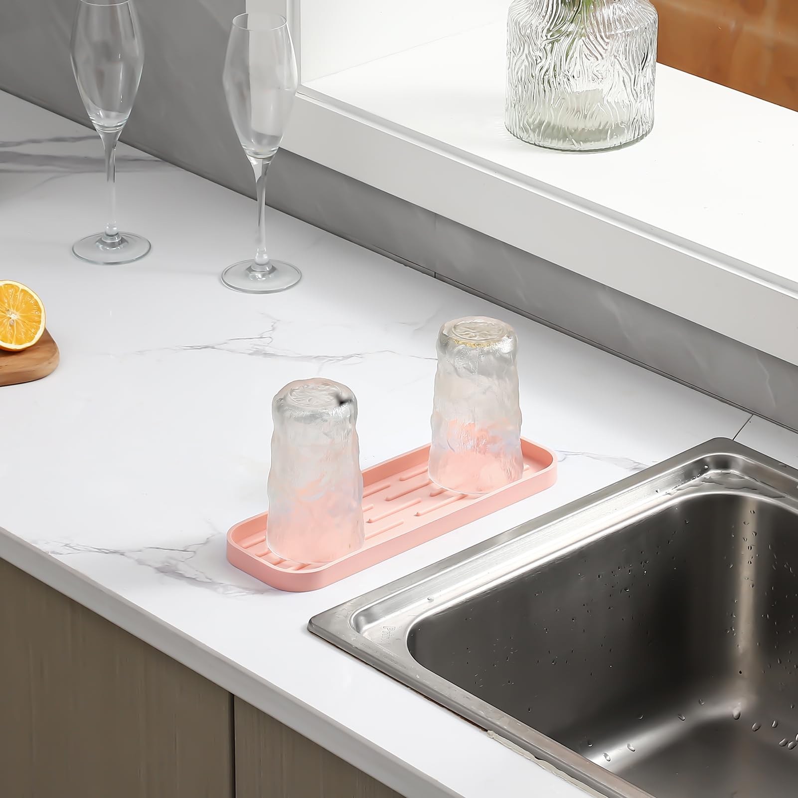 Silicone Kitchen Sink Organizer Tray for Multiple Usage