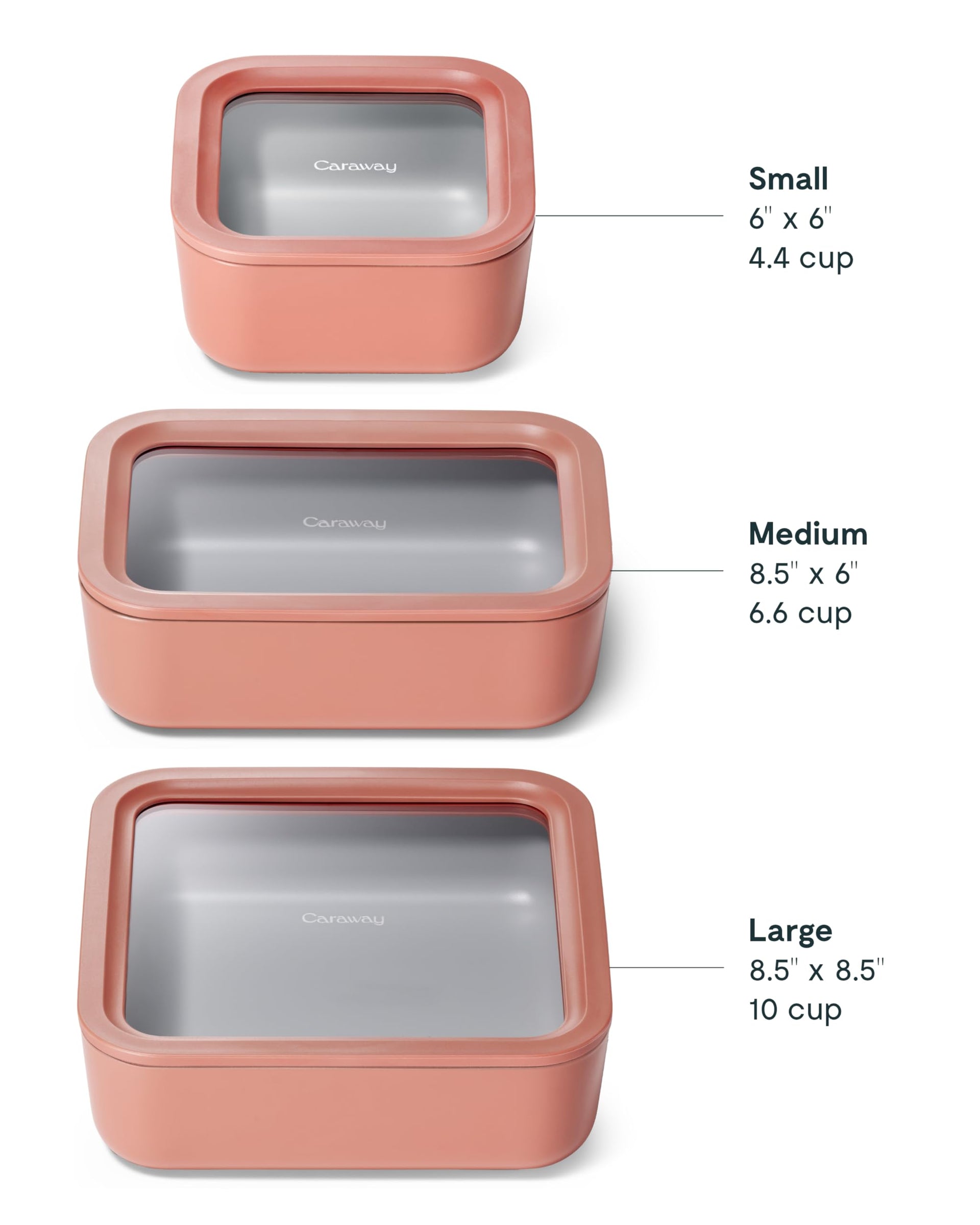 3 Piece Glass Food Storage Container Set (3 Count)