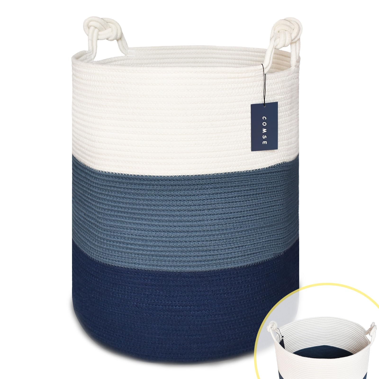 Tall Woven Blanket & Laundry Basket