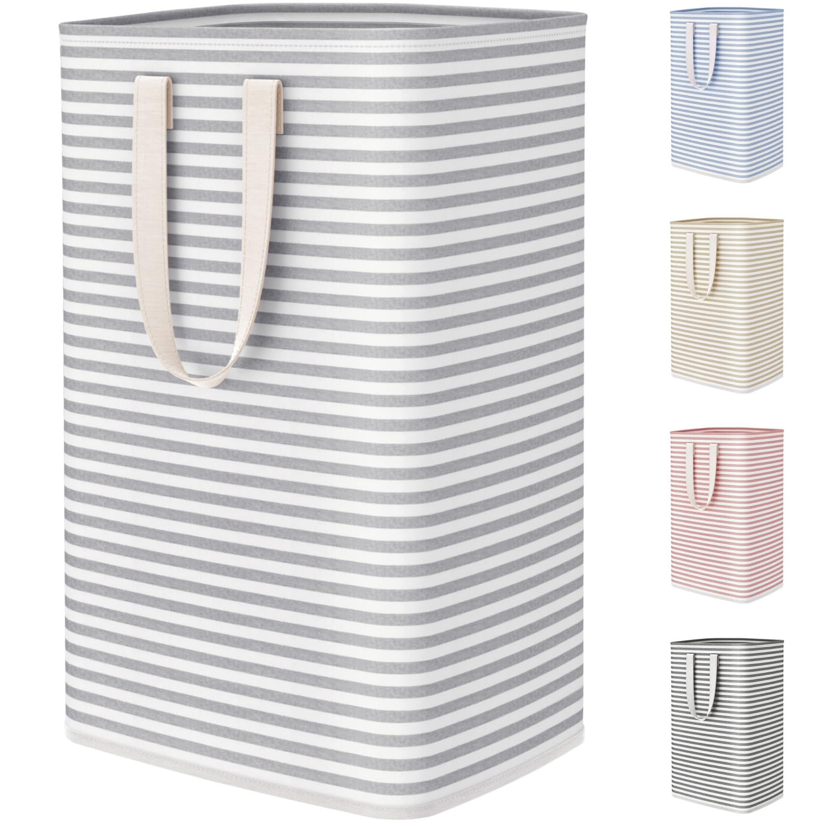 75L Large Collapsible Laundry Basket with Extended Handles