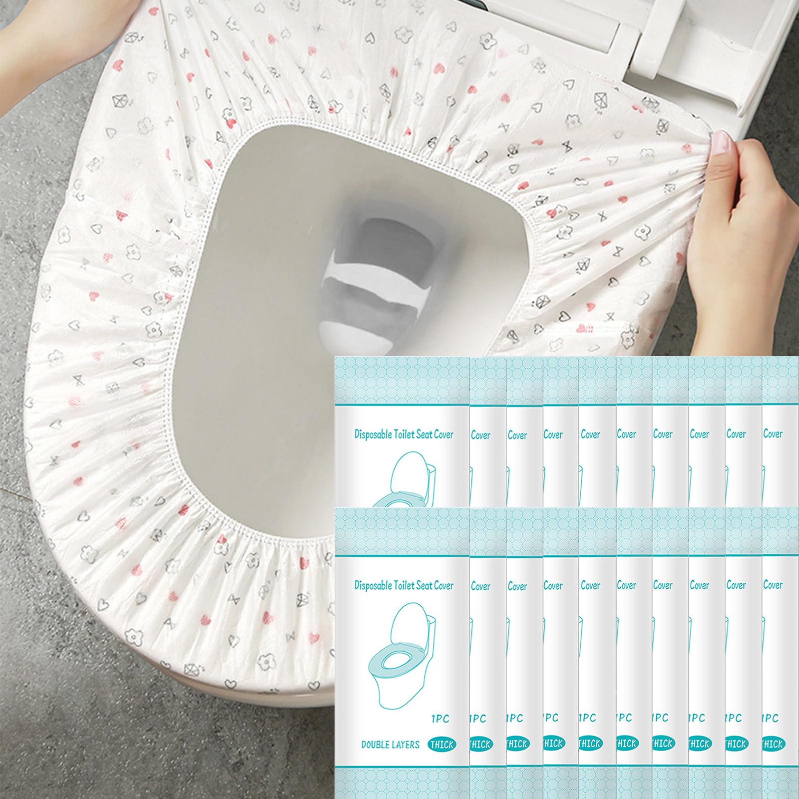 Disposable Toilet Seat Cover Independently Packaged With Non (20 Count)