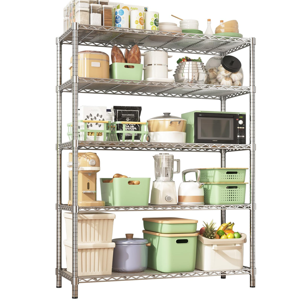 45" W x 20" D x 72" H Heavy Duty Wire Shelving Unit