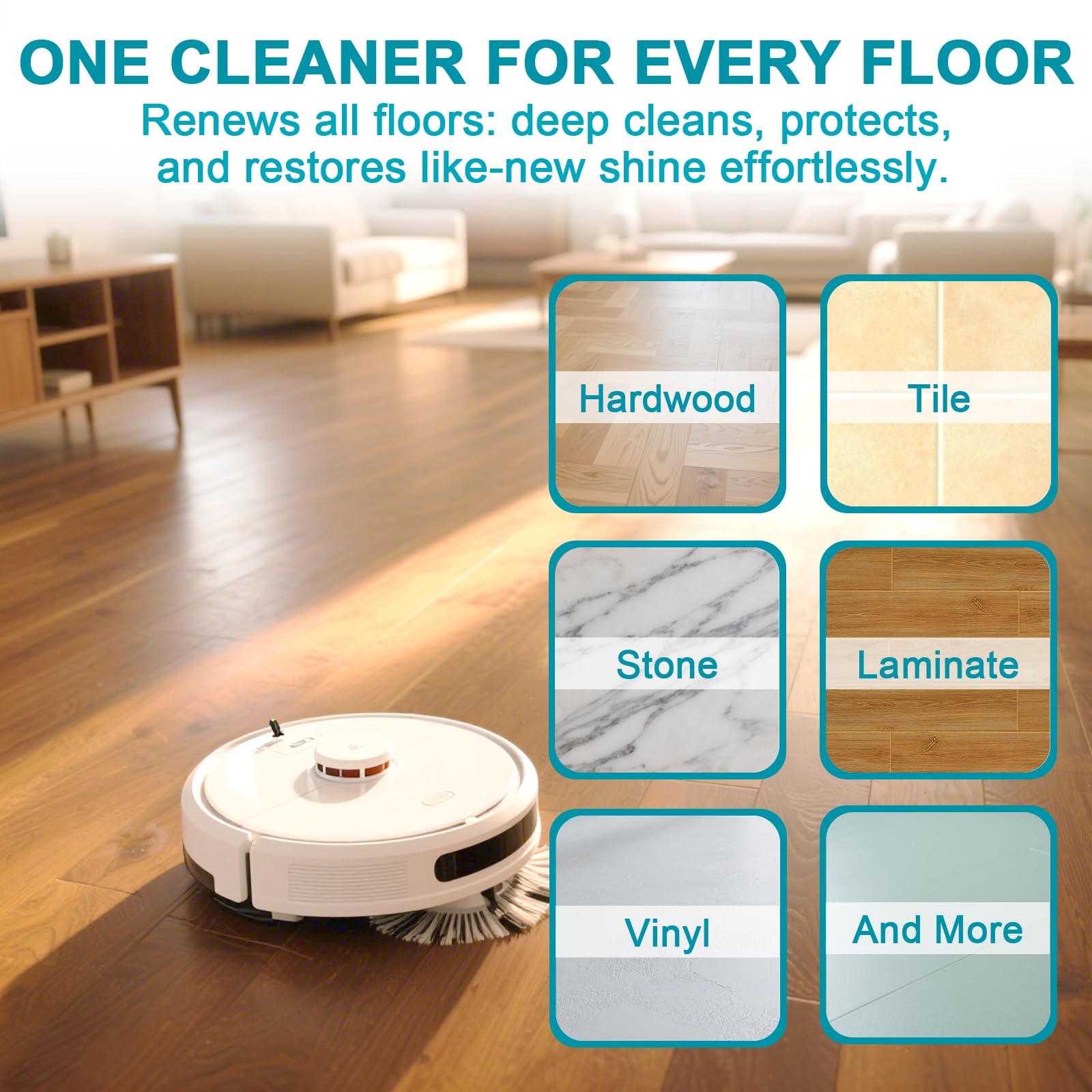 200X Concentrated Floor Cleaning Solution for All Robot Vacuum and Mop (29.76 Fl Oz)