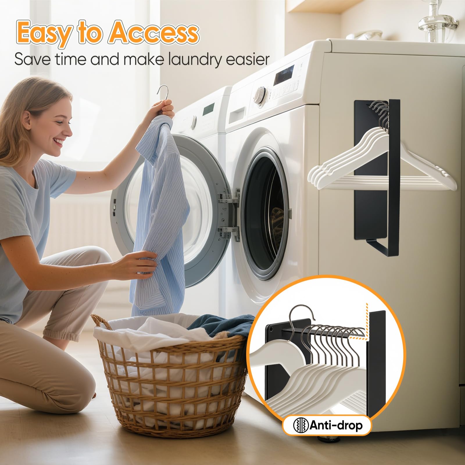 Magnetic Hanger Organizer for Washing Machine