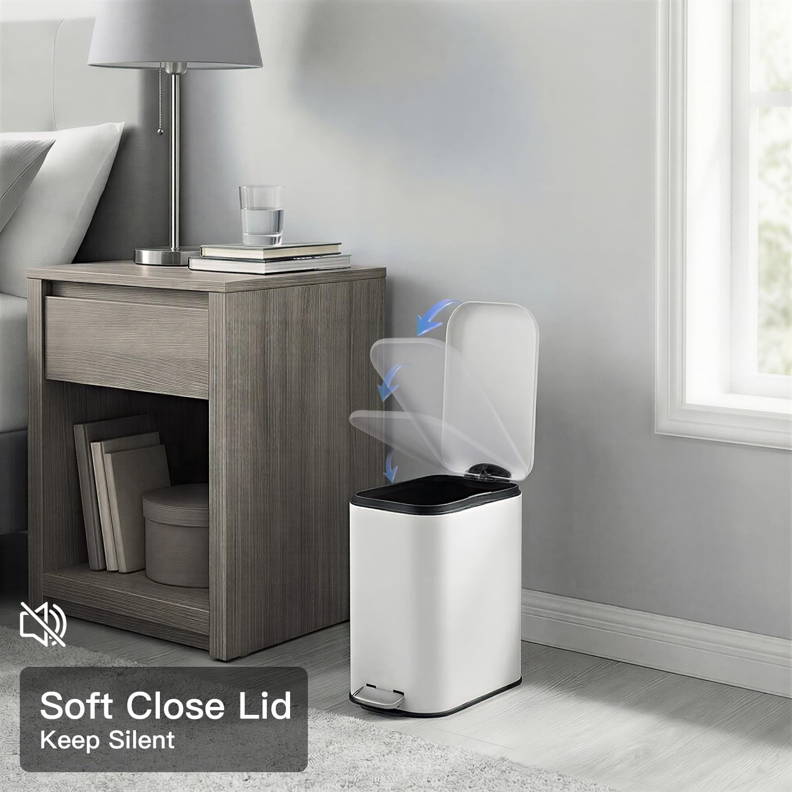 1.3 Gallon Bathroom Trash Can