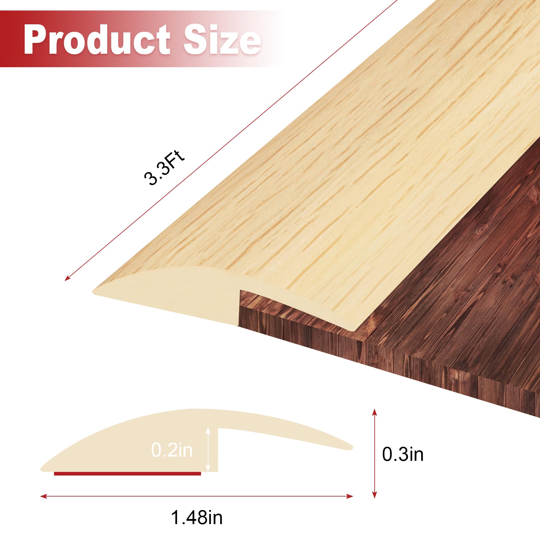 3.3Ft Carpet Floor Transition Strip