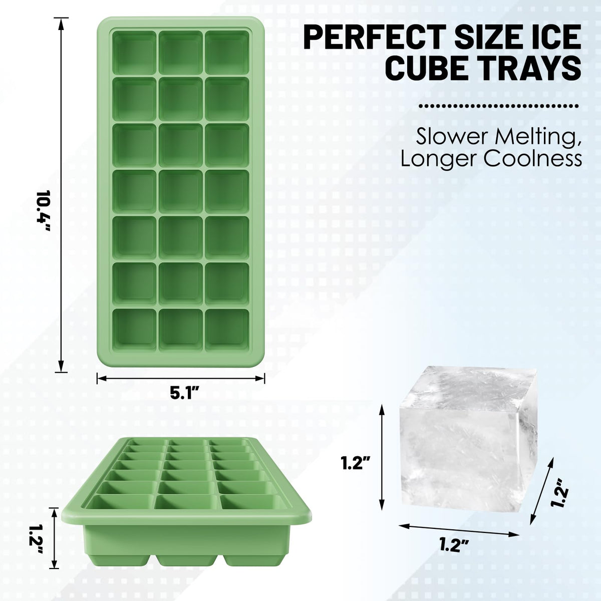 Silicone Ice Cube Trays 42cubes (2 Count)
