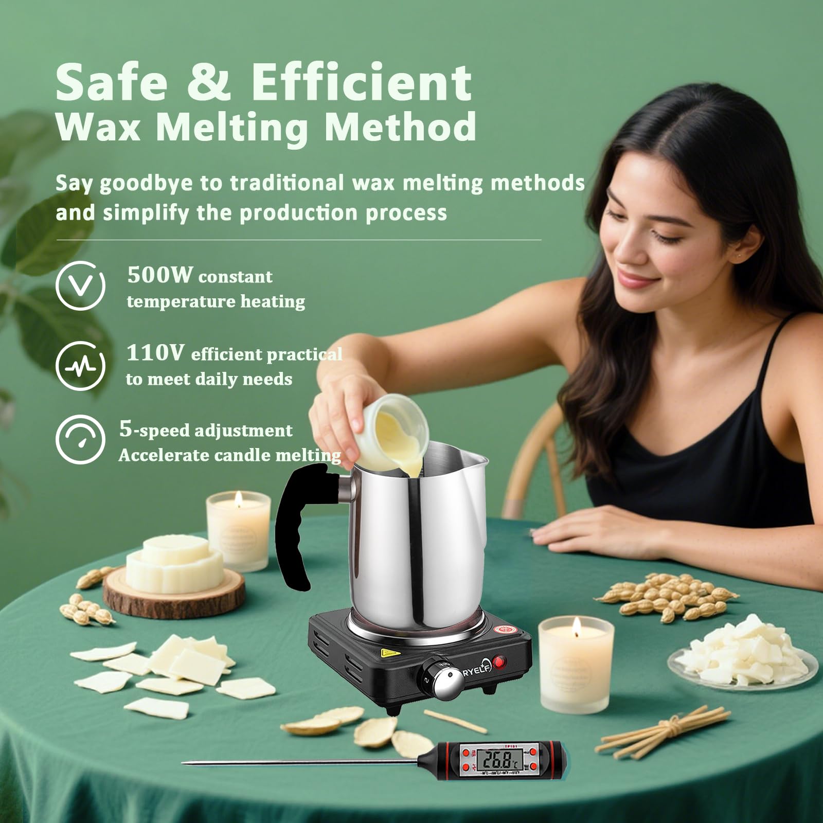 3lbs Soy Wax Candle Making Kit for Adults