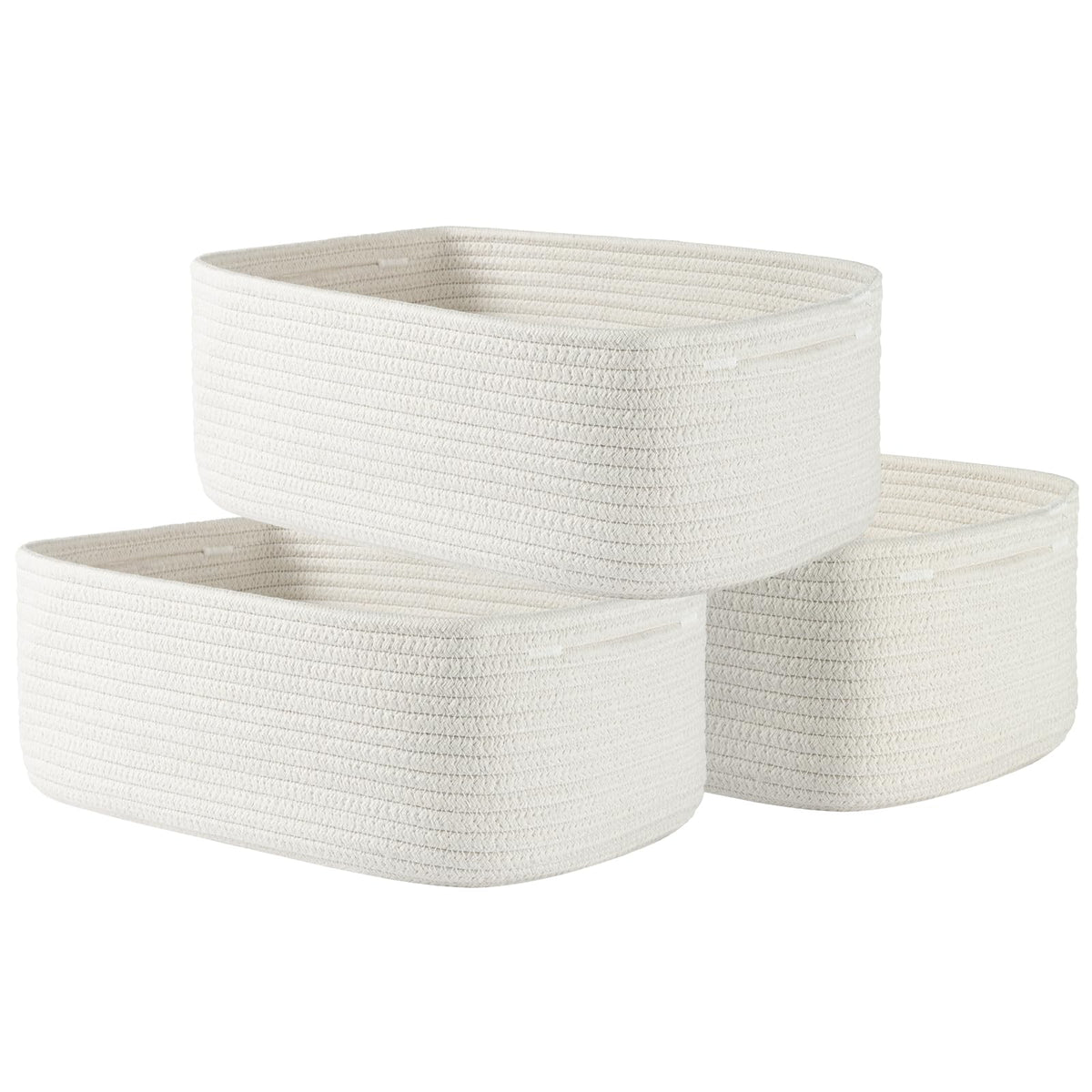 Small Woven Storage Basket for Organizing (3 Count)