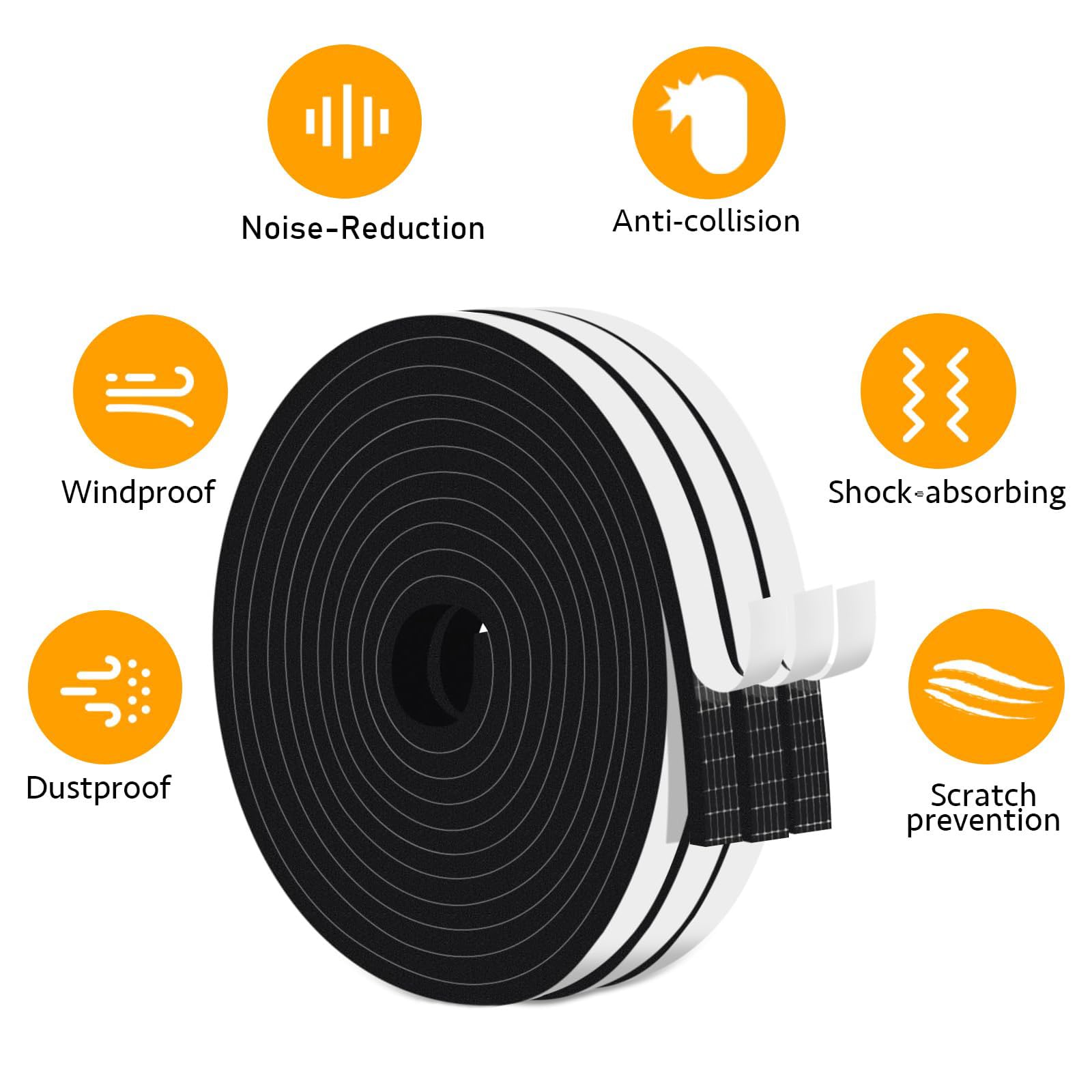 Thin Weather Strip for Narrow Gaps (50 Foot)