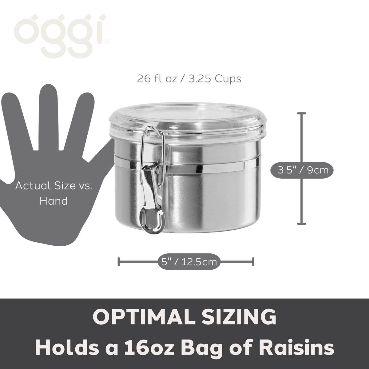 Stainless Steel Kitchen Canister 26 fl oz