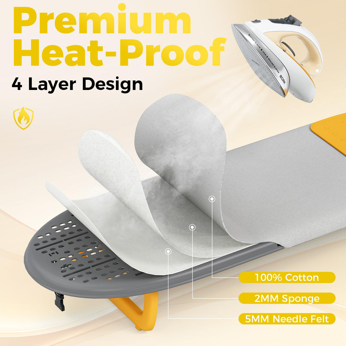 Small Ironing Board with Iron Mat