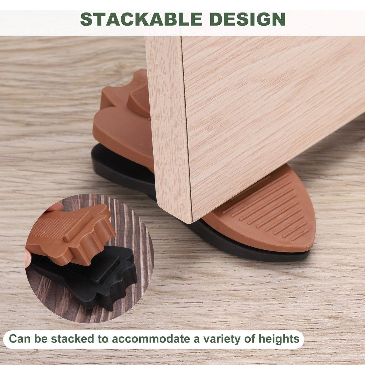 2 Pcs Door Stoppers for Bottom of Door (2 Count)